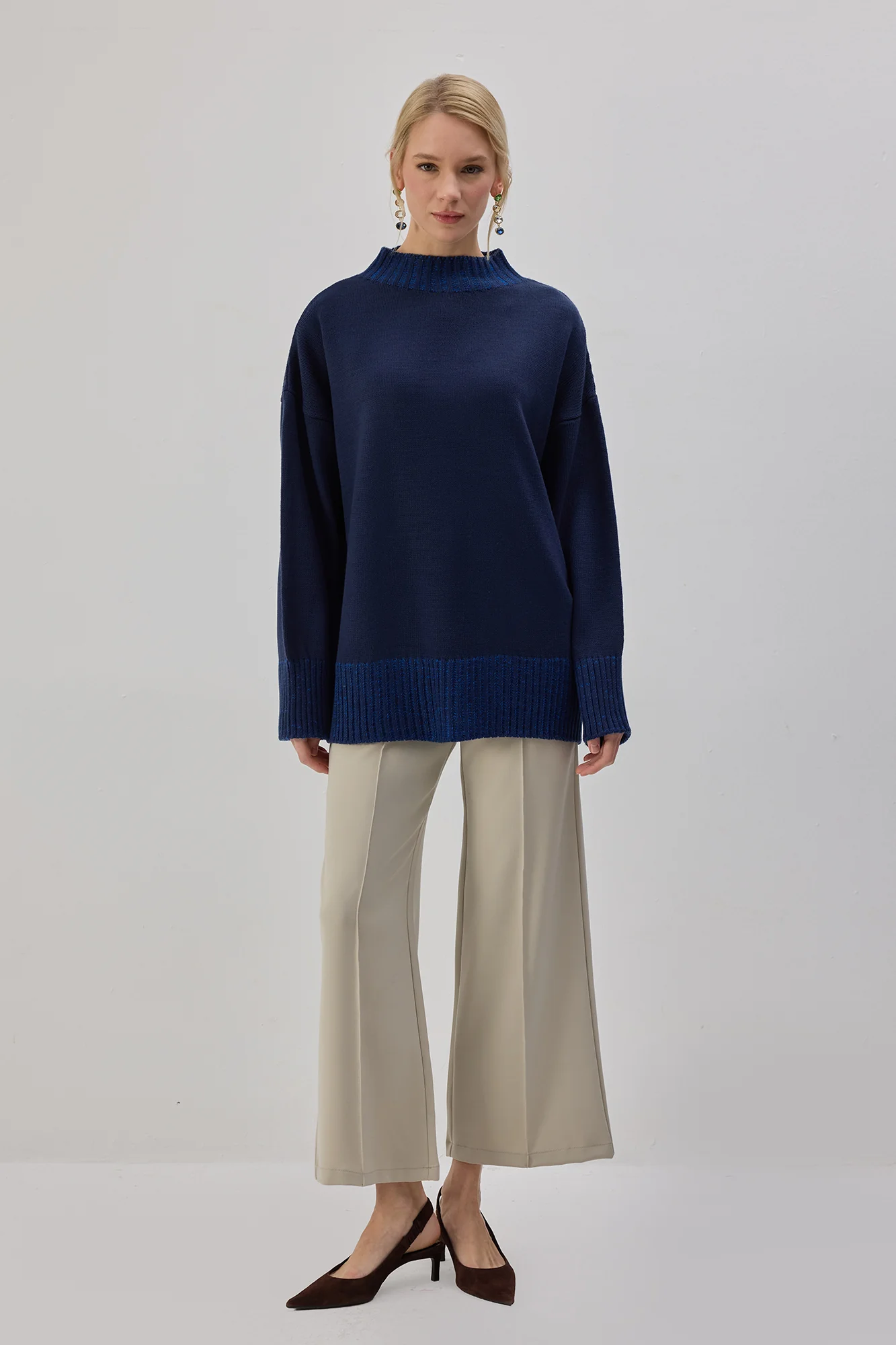 RIBBED LONG KNITTED SWEATER - Image 3