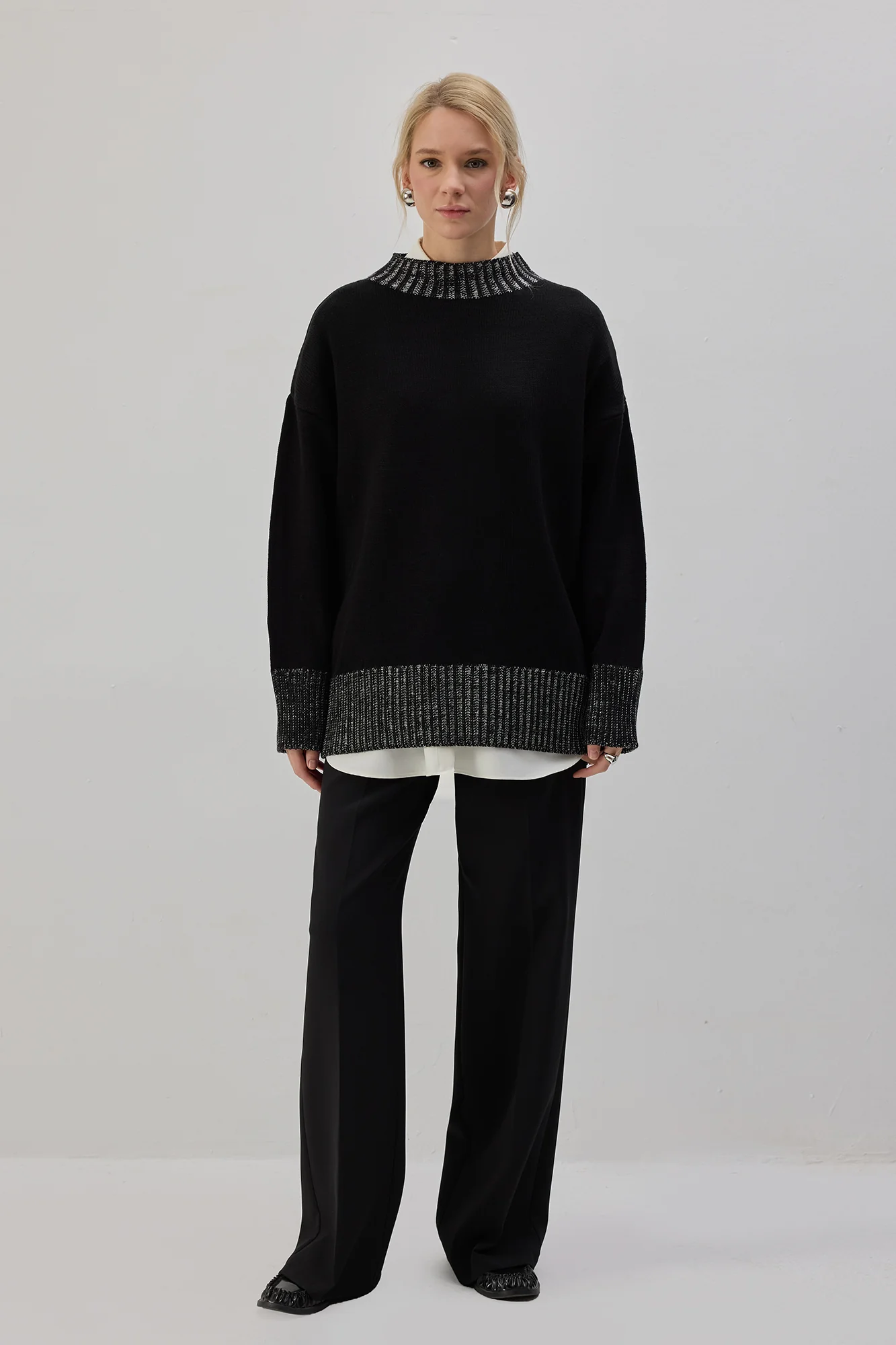 RIBBED LONG KNITTED SWEATER - Image 5