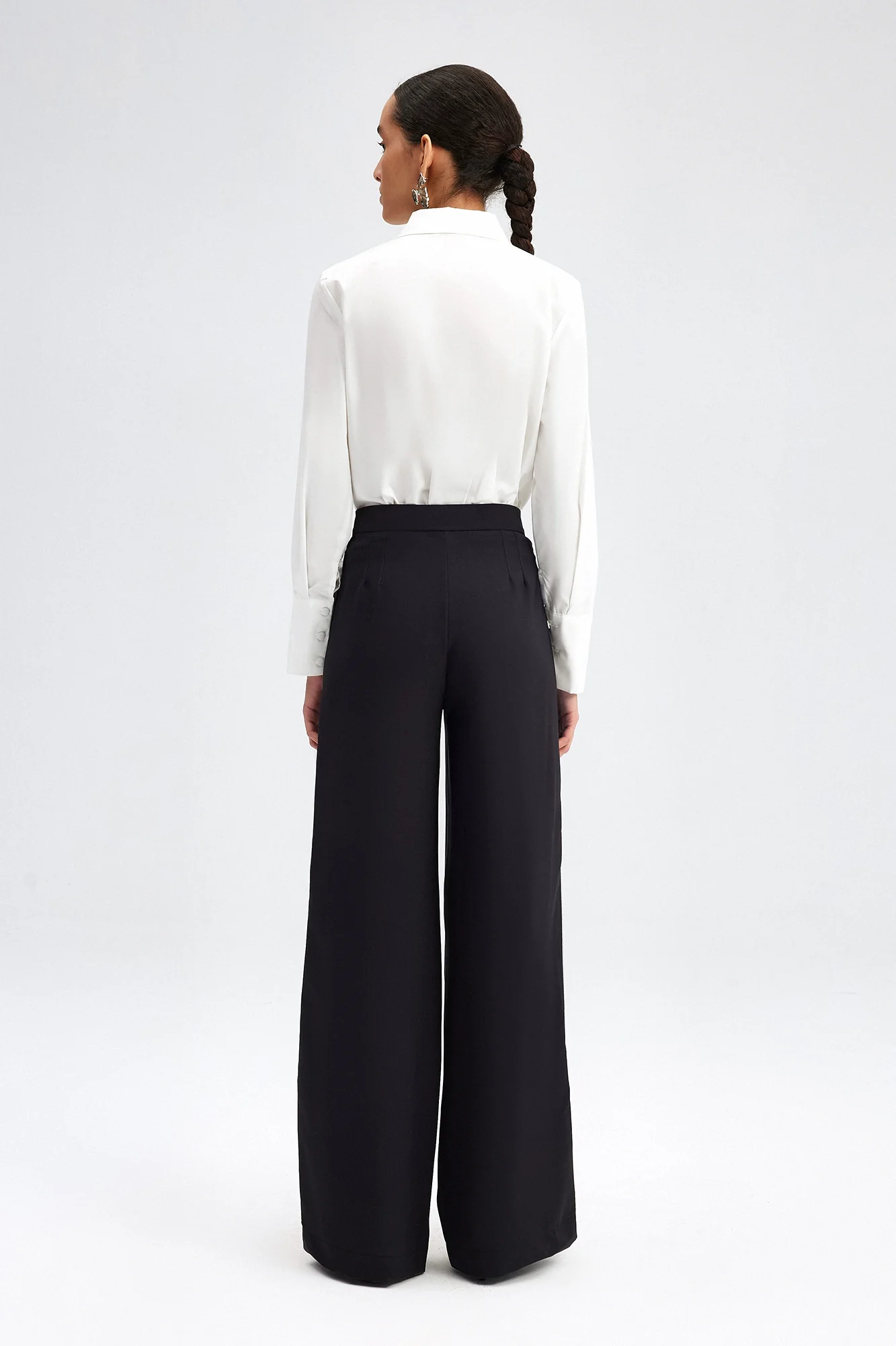 CREPE PANTS WITH TRIM DETAIL - Image 6