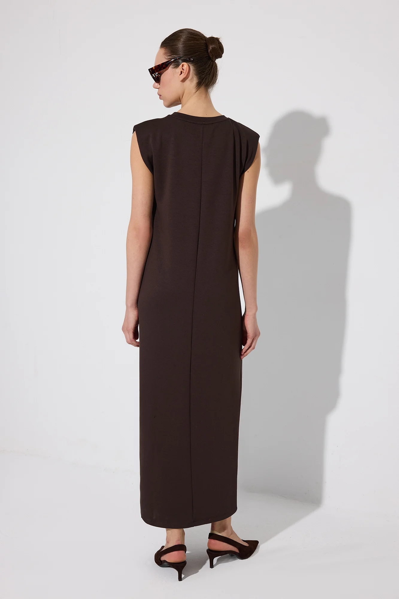 CREW NECK PADDED DRESS - Image 4