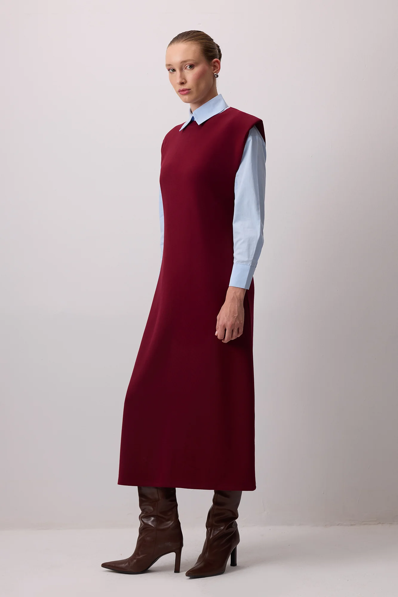 CREW NECK PADDED DRESS - Image 4
