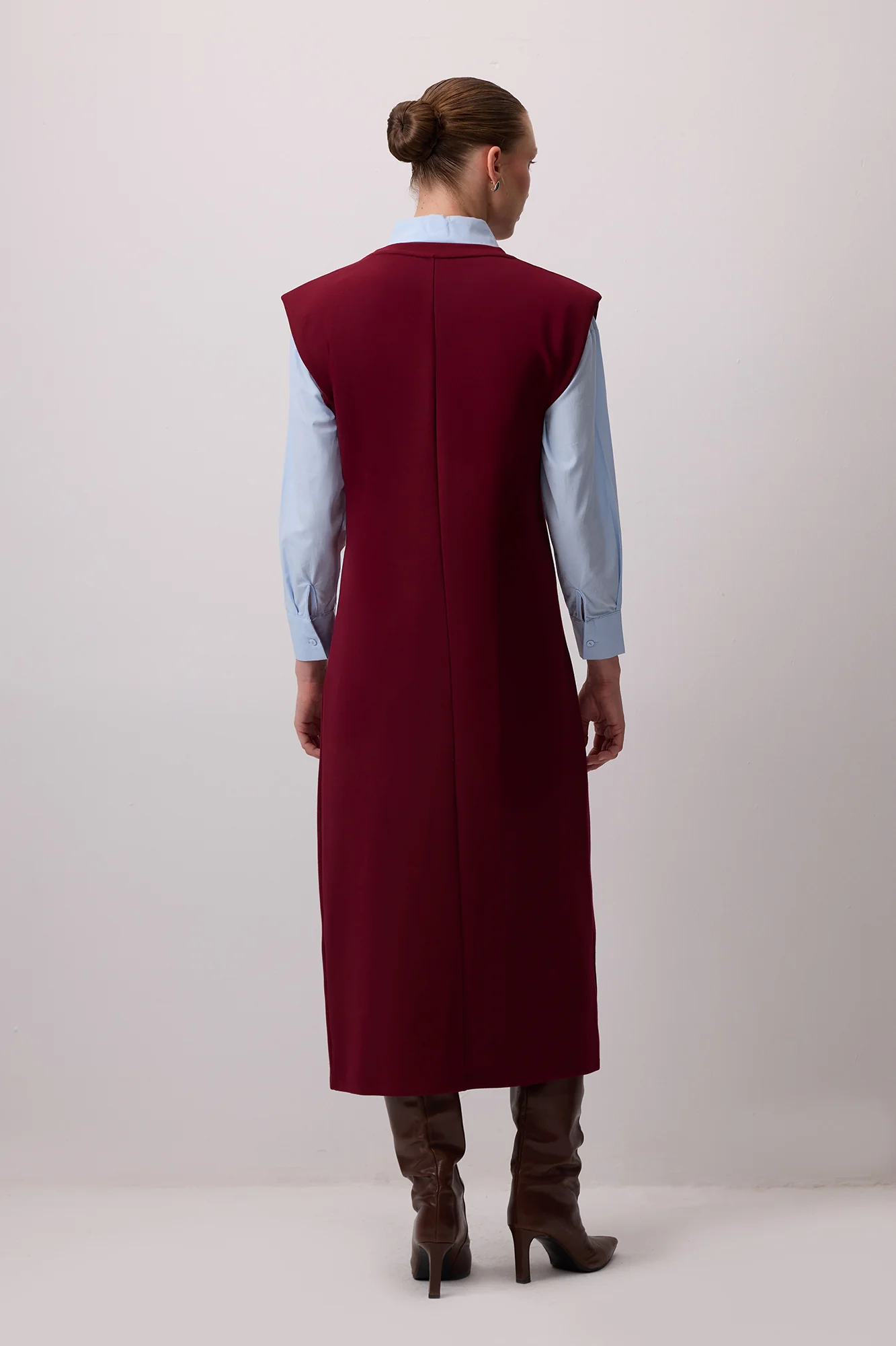 CREW NECK PADDED DRESS - Image 5