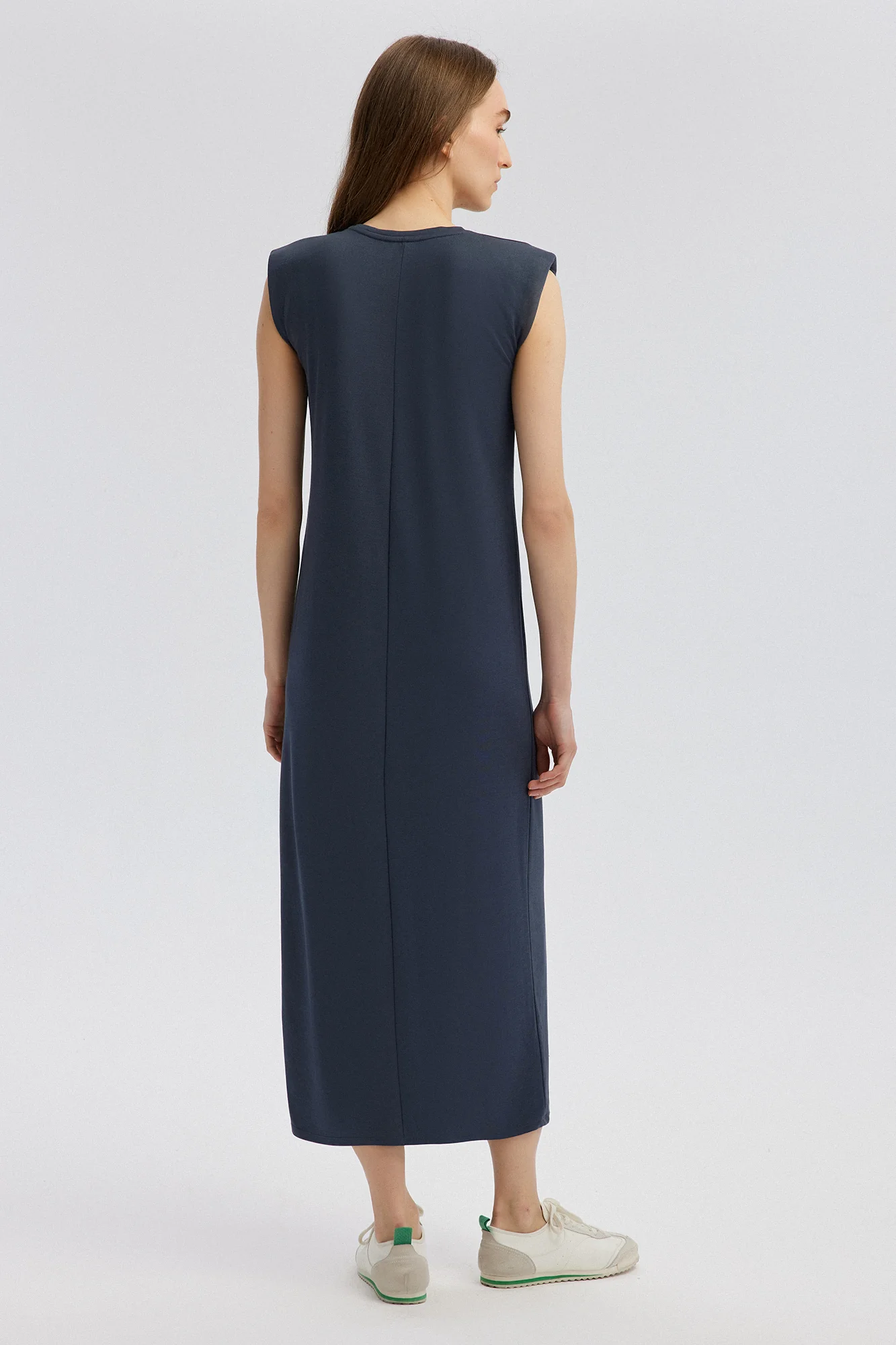 CREW NECK PADDED DRESS - Image 4