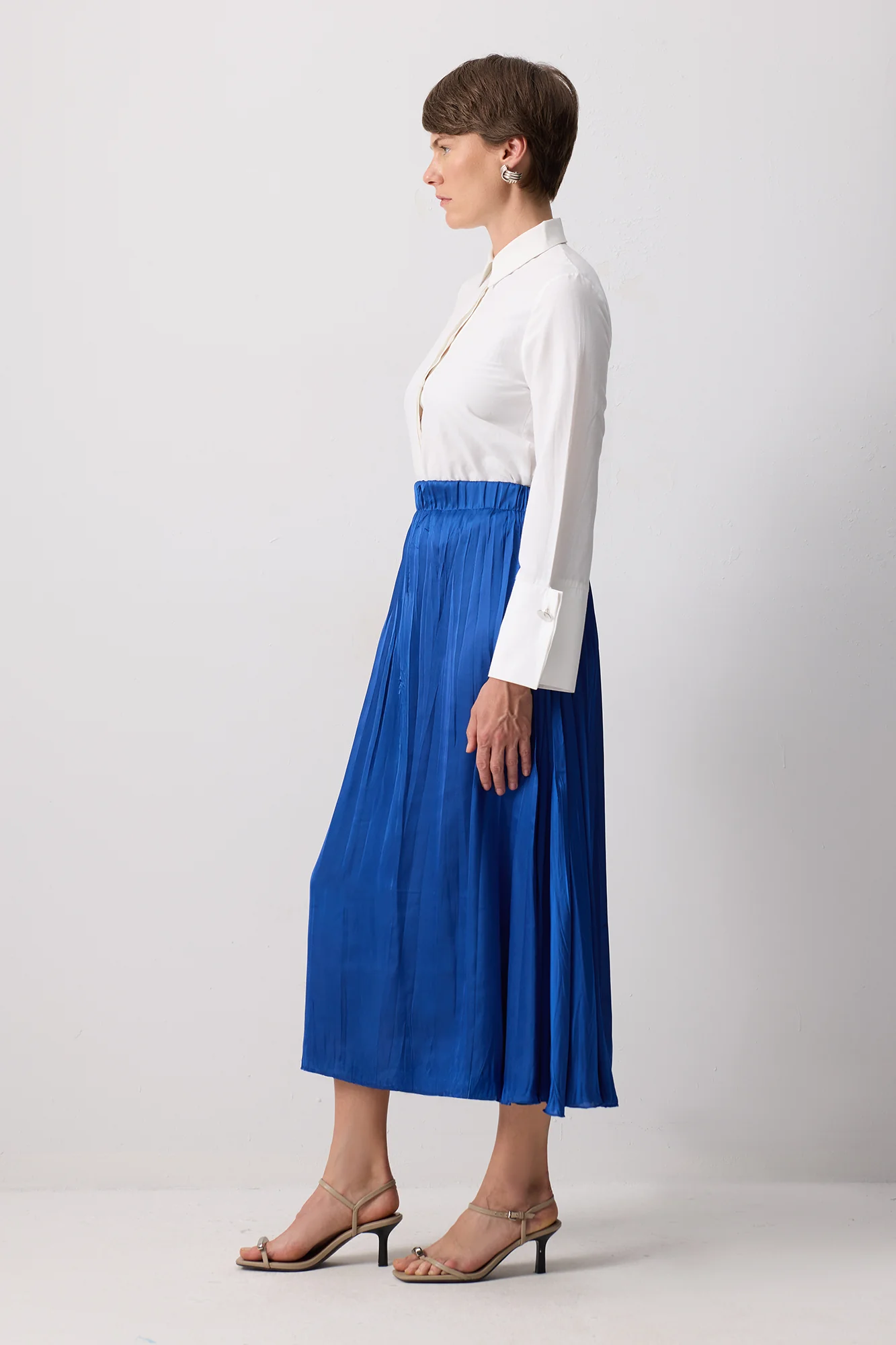 CRUSHED SATIN SKIRT - Image 3