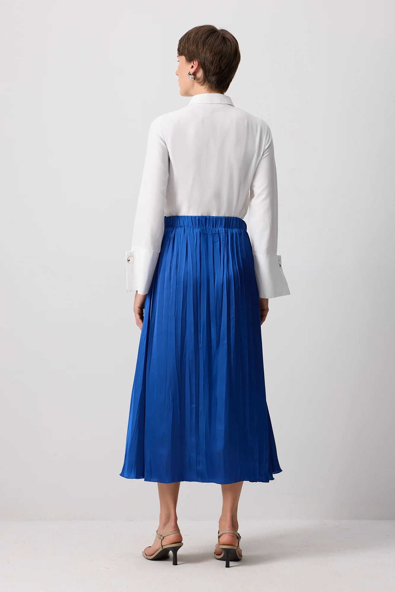 CRUSHED SATIN SKIRT - Image 4