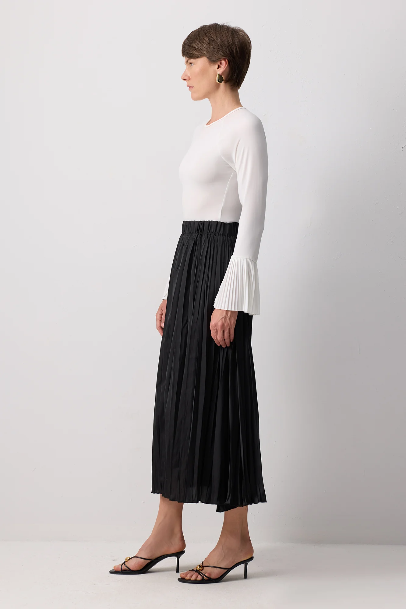 CRUSHED SATIN SKIRT - Image 4