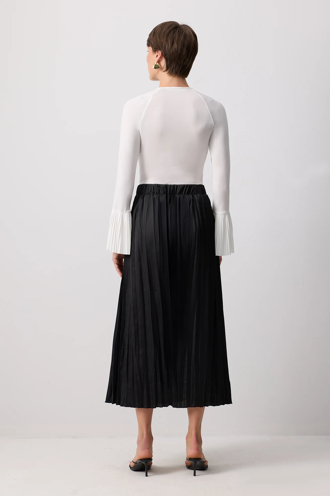 CRUSHED SATIN SKIRT - Image 5