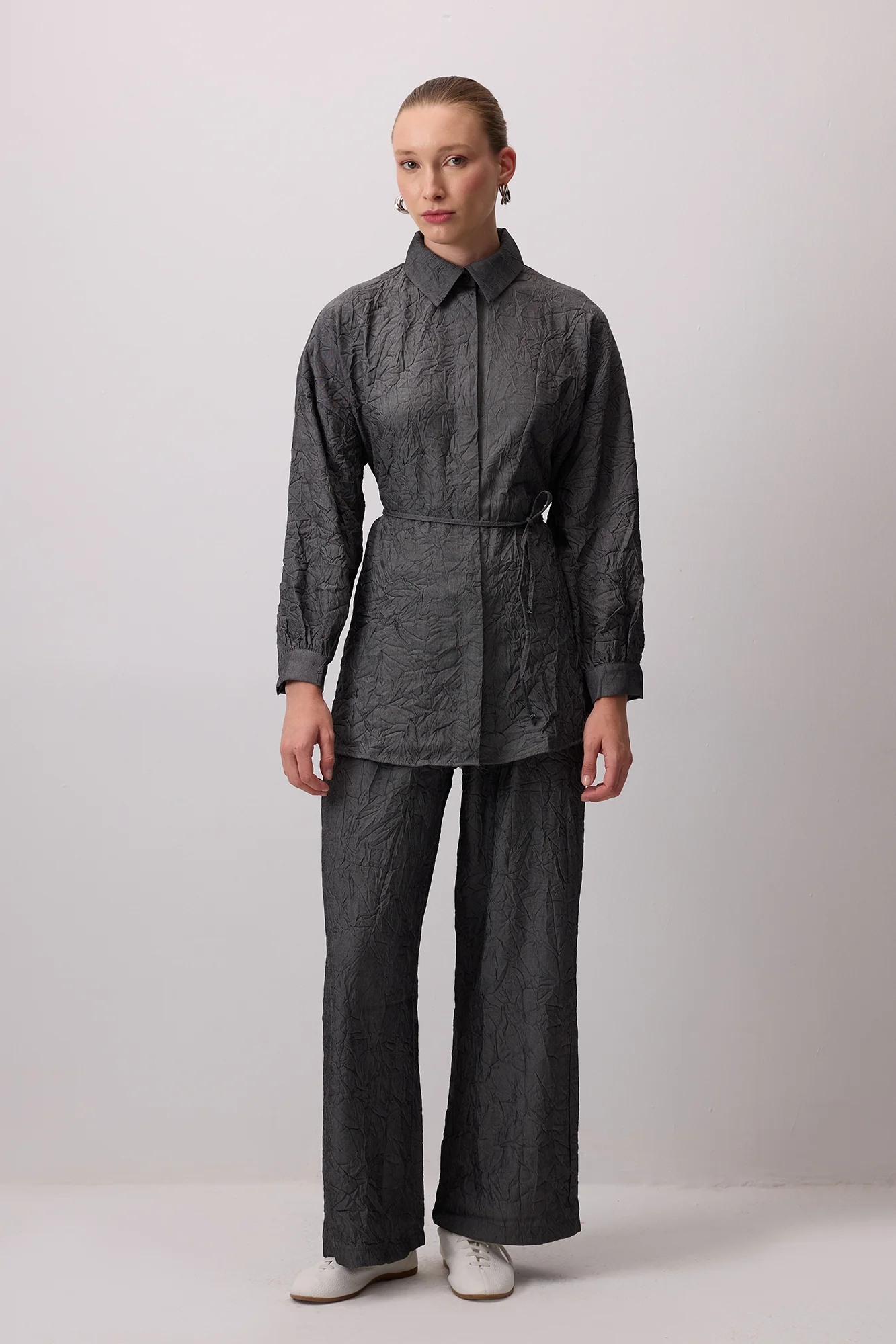 CRUSHED SHIRT TROUSER SET - Image 2