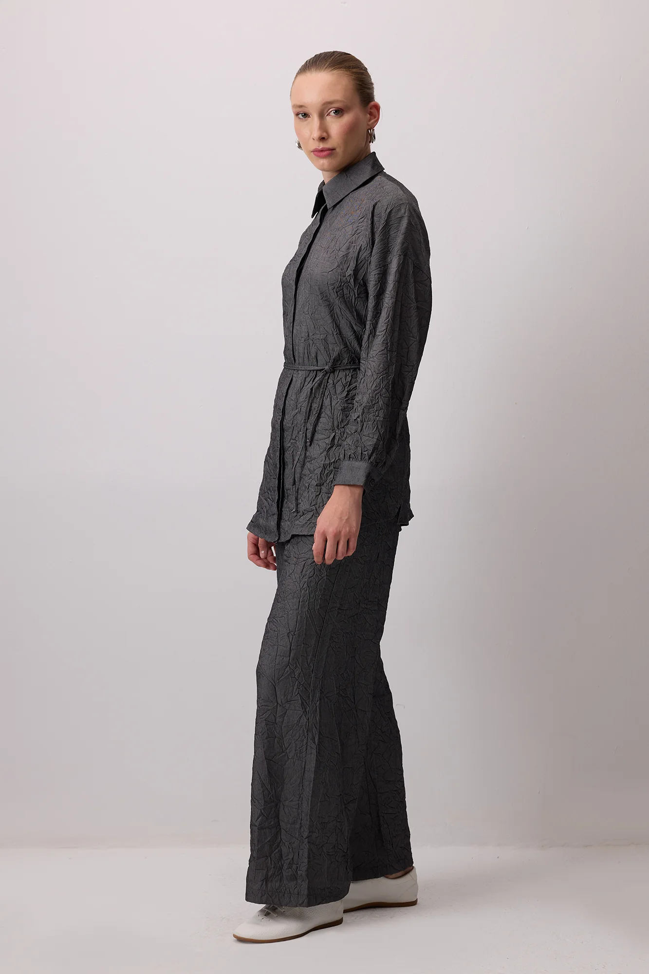 CRUSHED SHIRT TROUSER SET - Image 5
