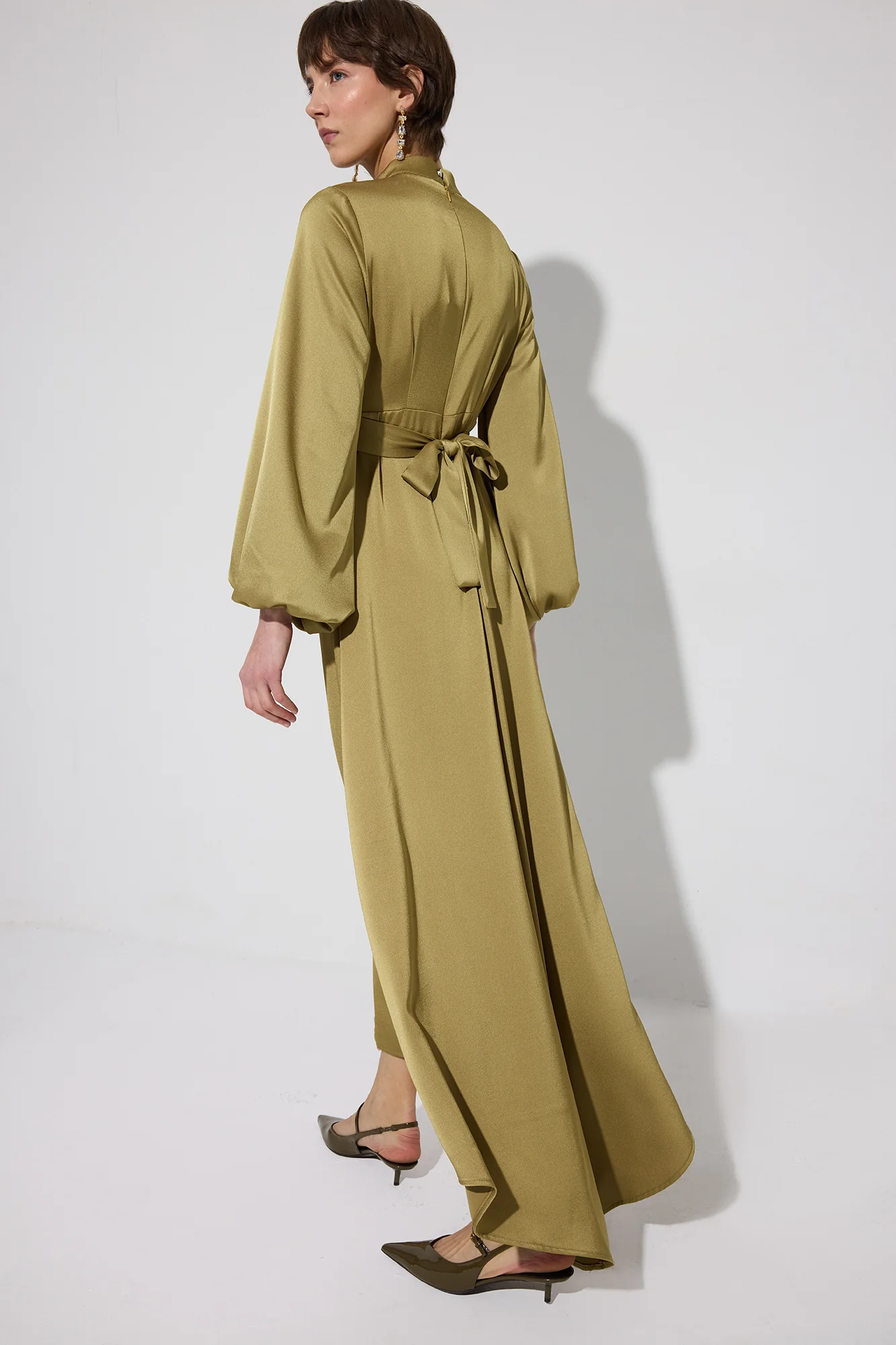 DEGAJE COLLARED BELTED DRESS - Image 4
