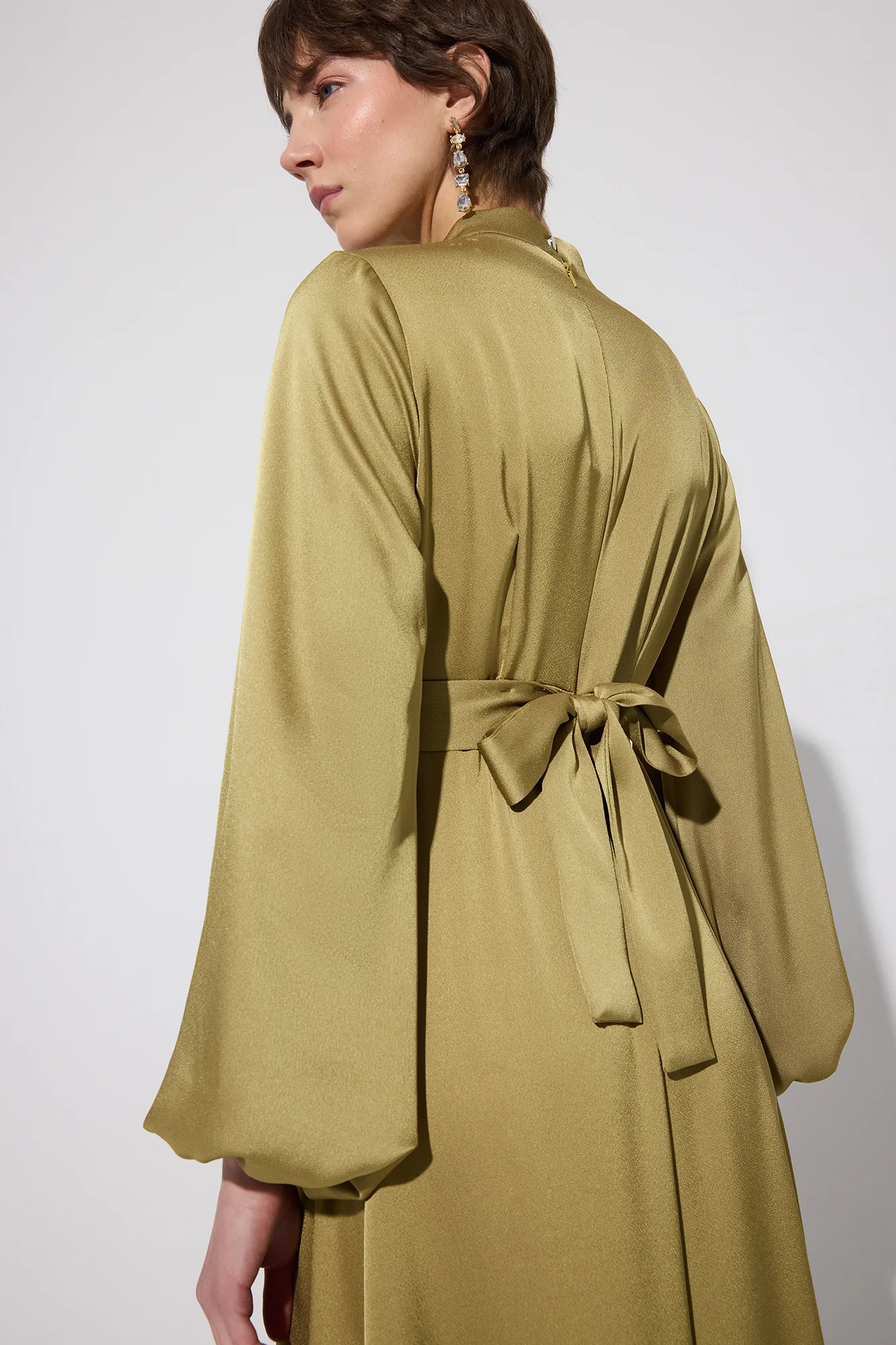 DEGAJE COLLARED BELTED DRESS - Image 5
