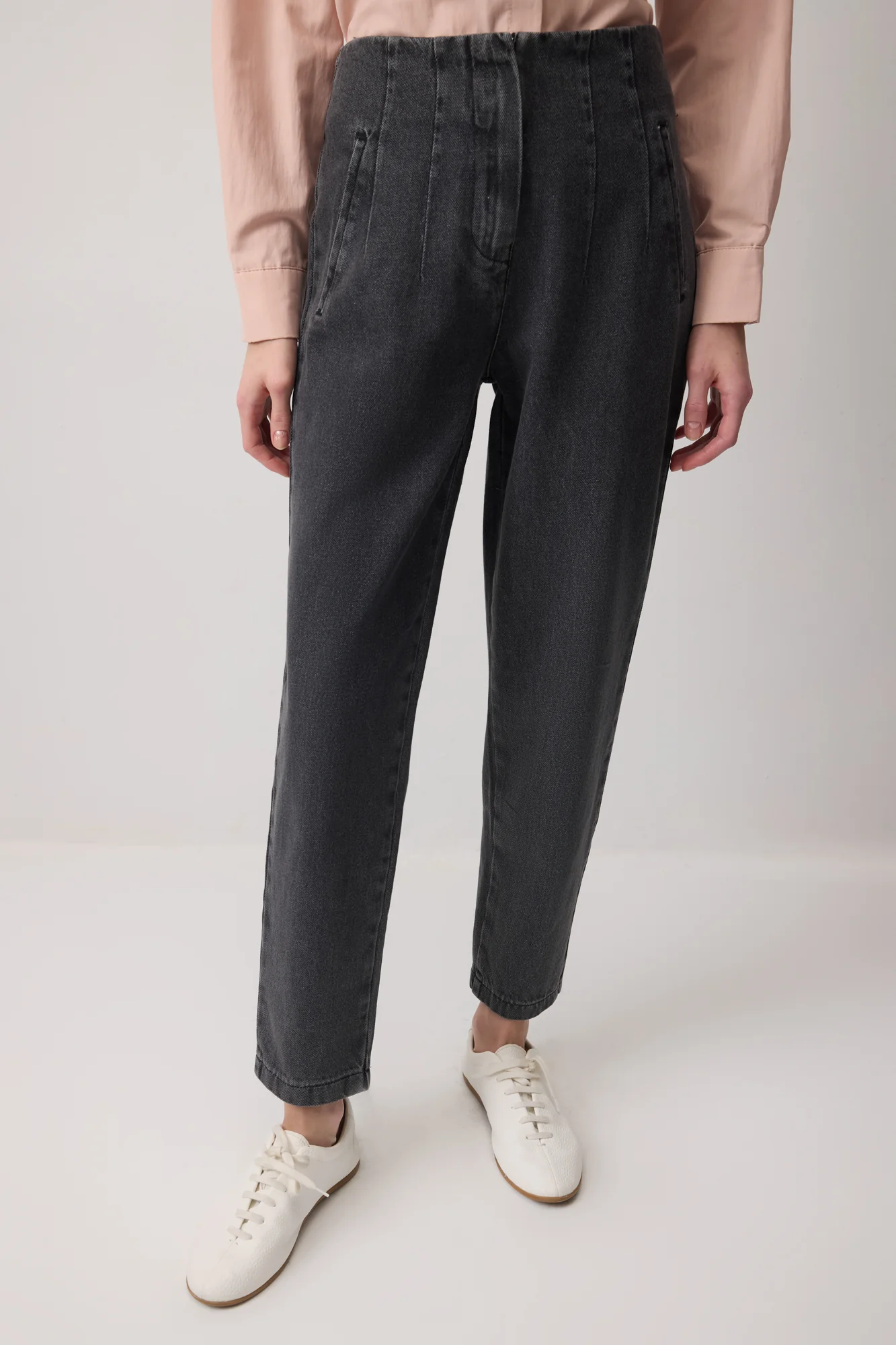 DENIM CARROT TROUSERS - Image 3