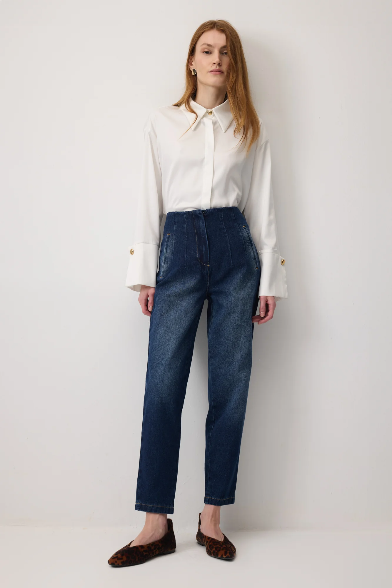 DENIM CARROT TROUSERS - Image 3