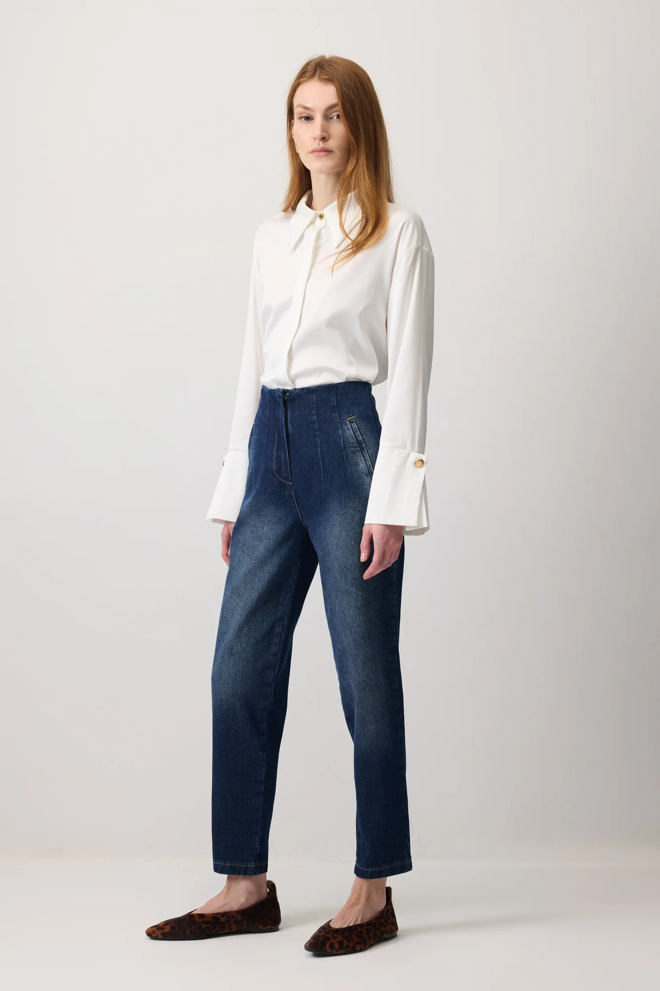 DENIM CARROT TROUSERS - Image 4