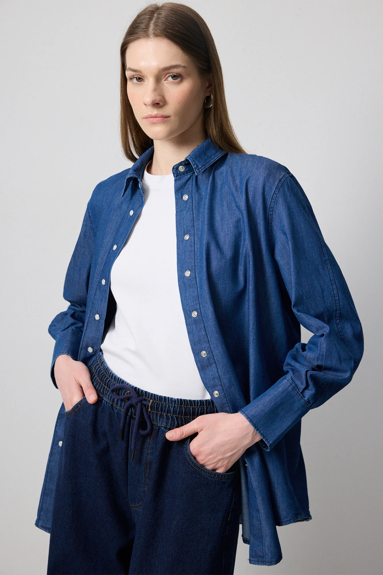 DENIM EFFECTED SHIRT - Image 3