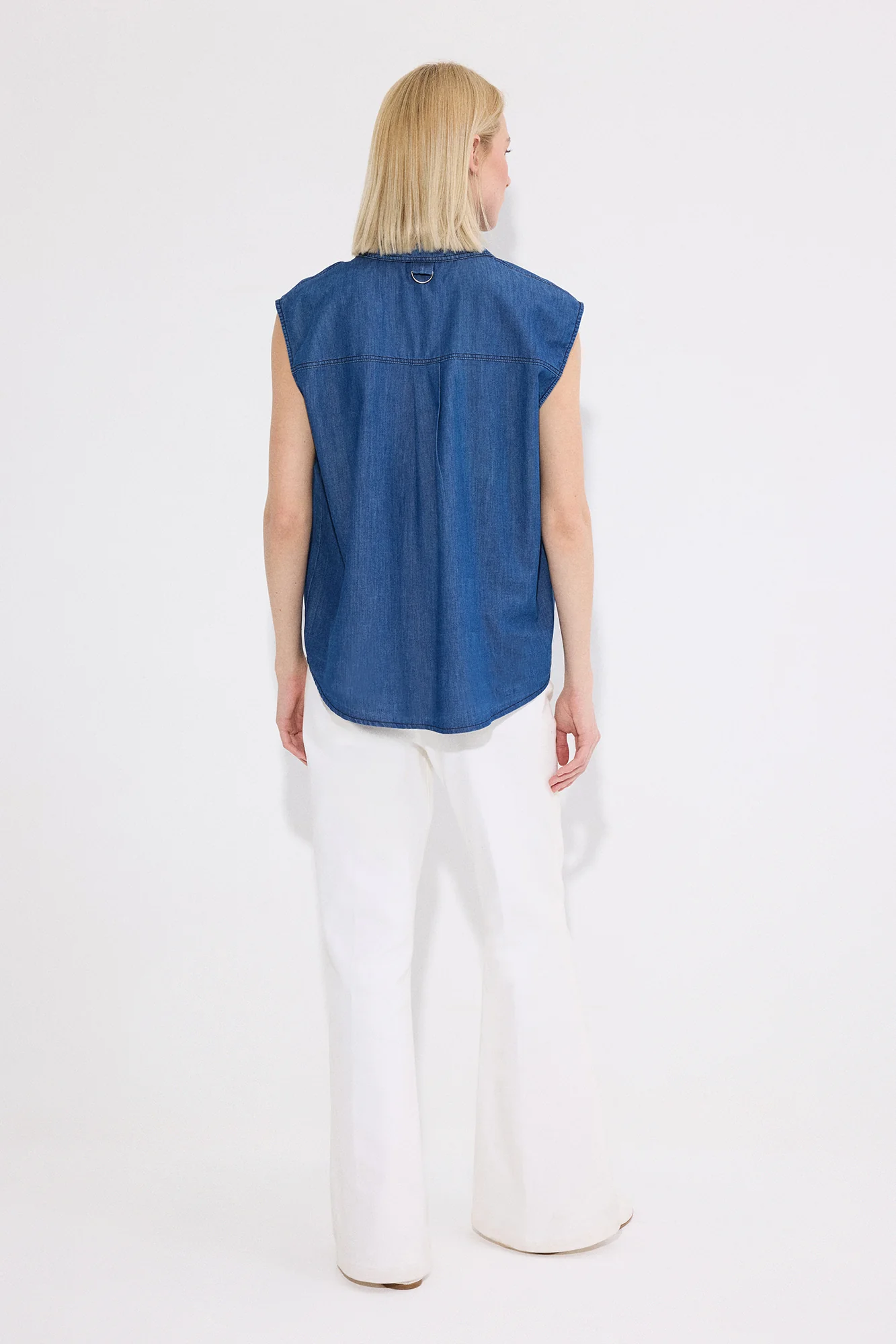 DENIM EFFECTED VEST - Image 5