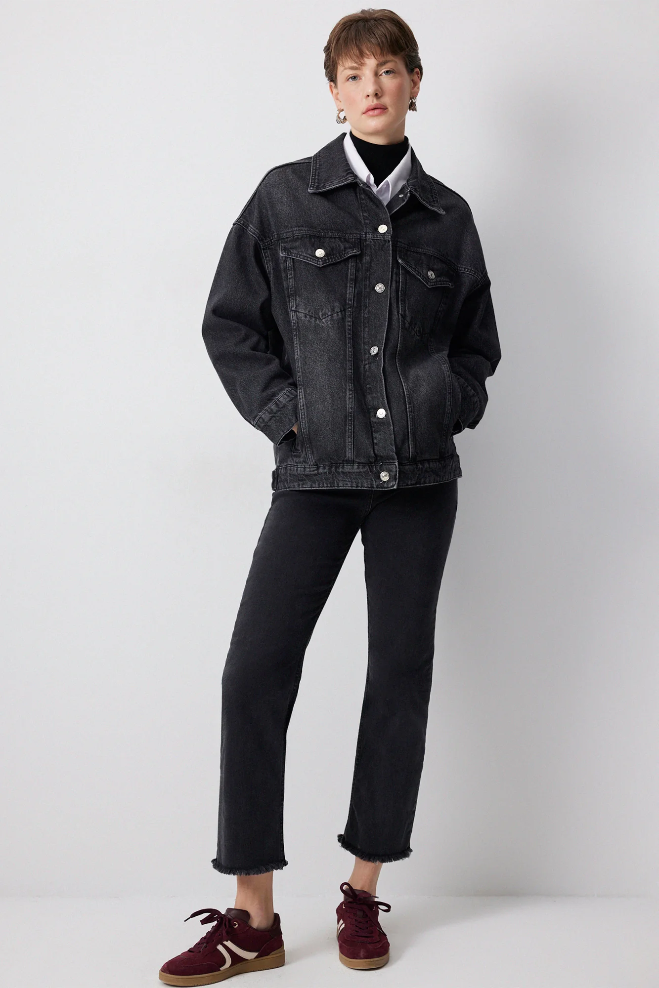 DENIM JACKET WITH POCKET - Image 2