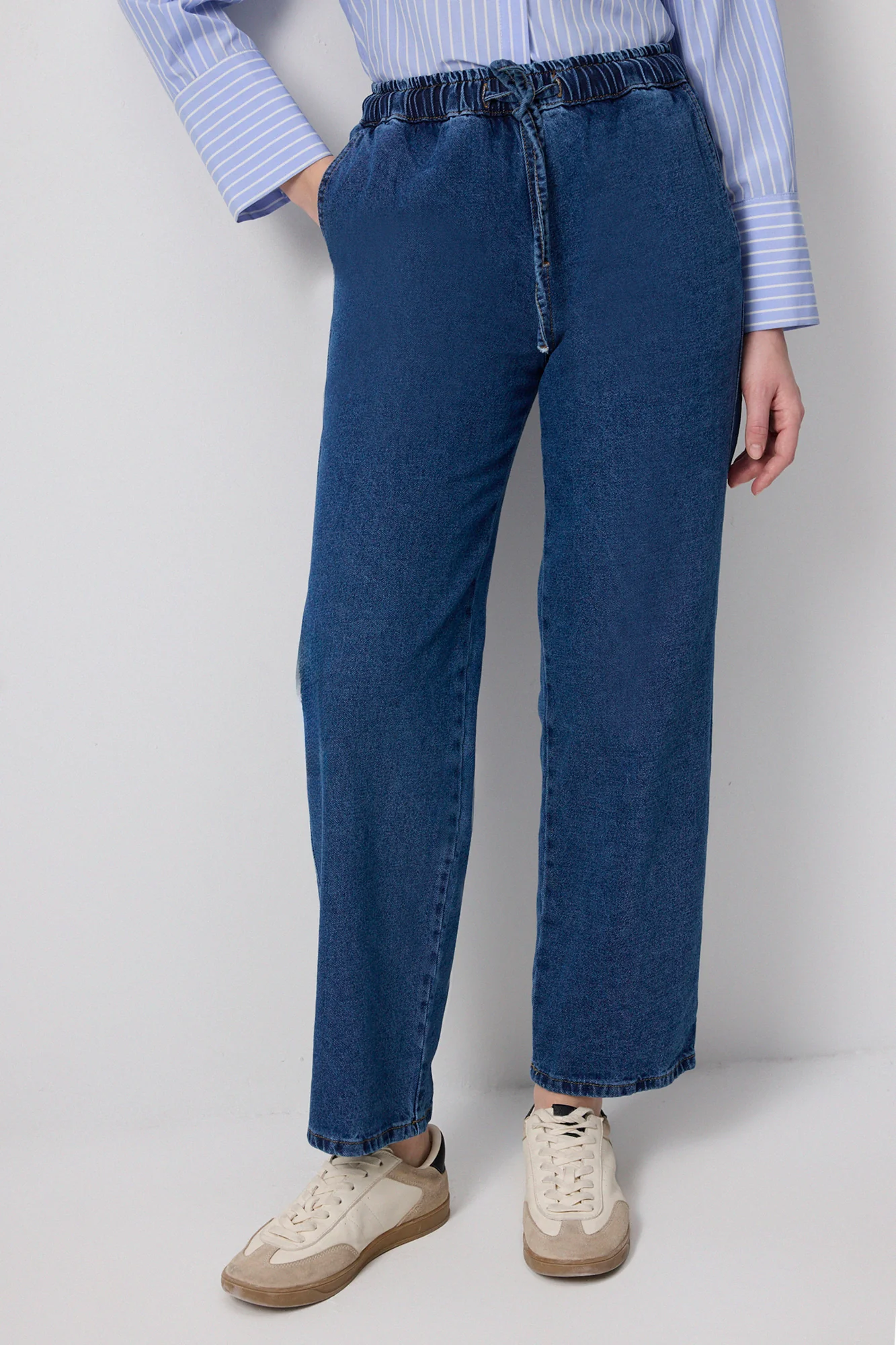 DENIM TROUSERS WITH ELASTICATED WAIST - Image 5