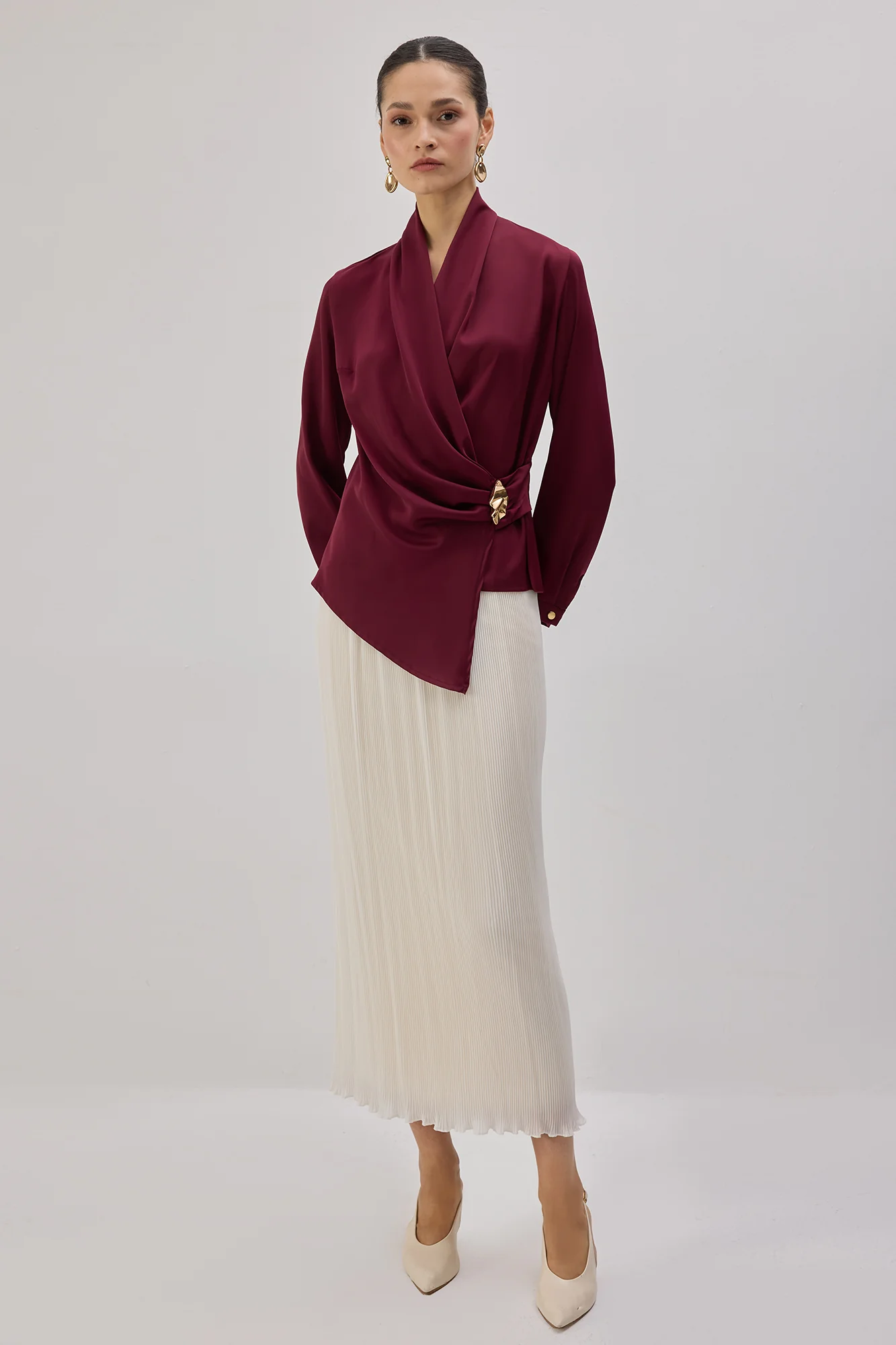 DRAPED BLOUSE