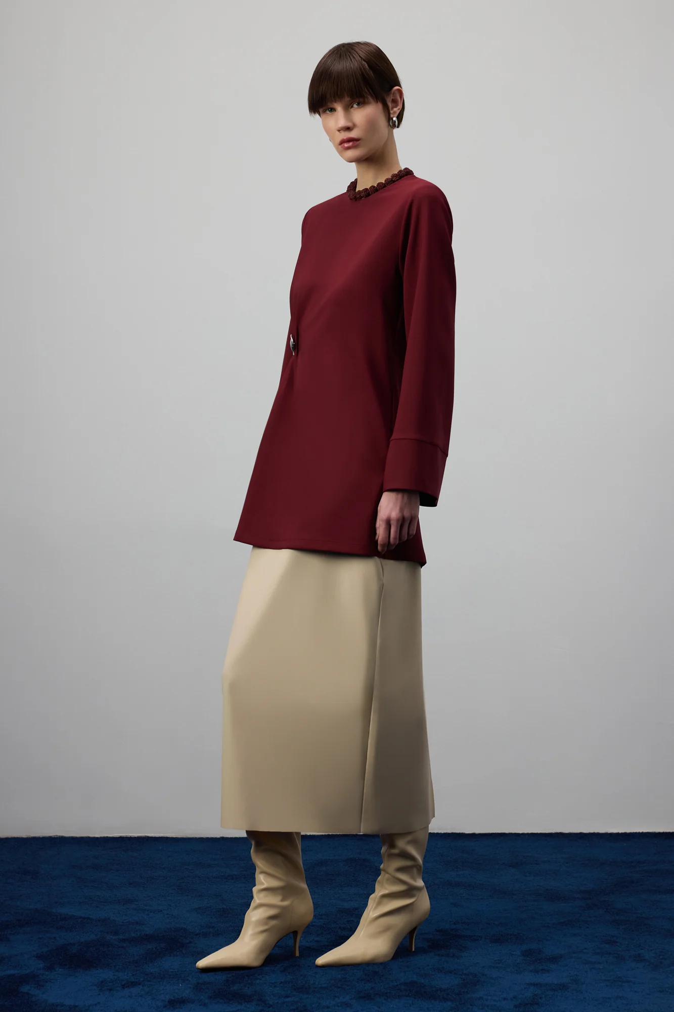 DRAPED BLOUSE WITH METAL ACCESSORY - Image 3