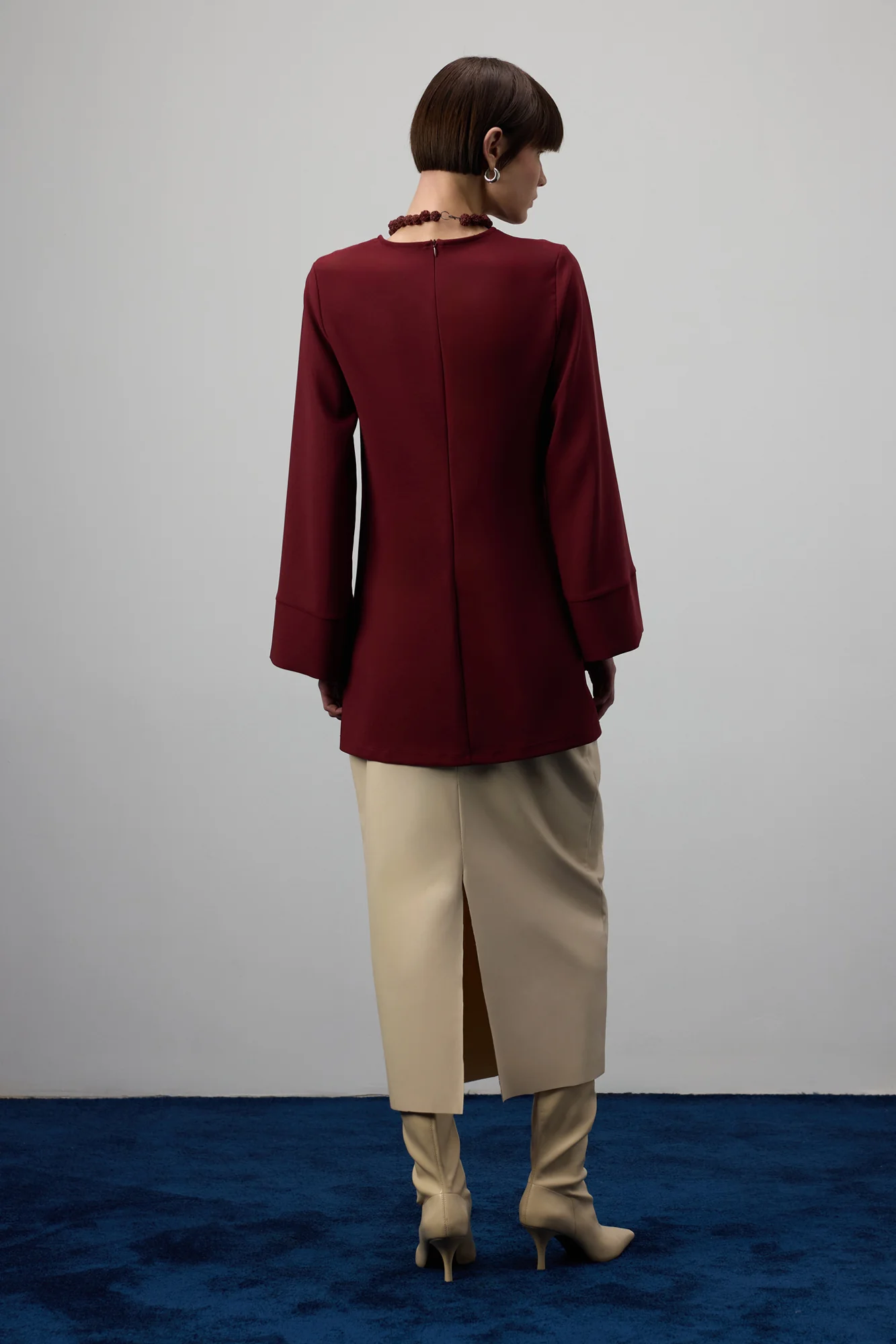 DRAPED BLOUSE WITH METAL ACCESSORY - Image 4