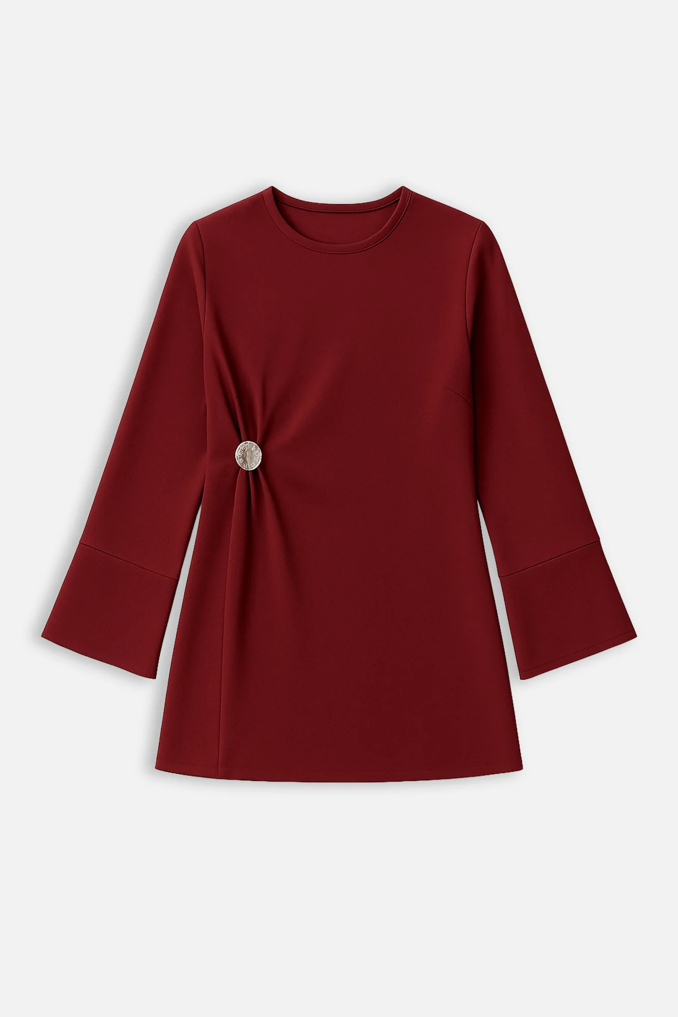 DRAPED BLOUSE WITH METAL ACCESSORY - Image 5