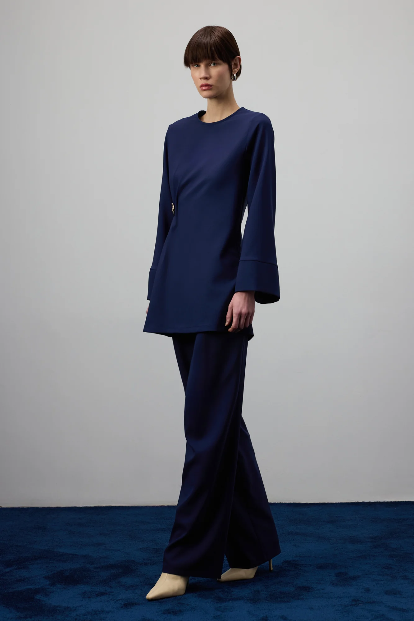DRAPED BLOUSE WITH METAL ACCESSORY - Image 3