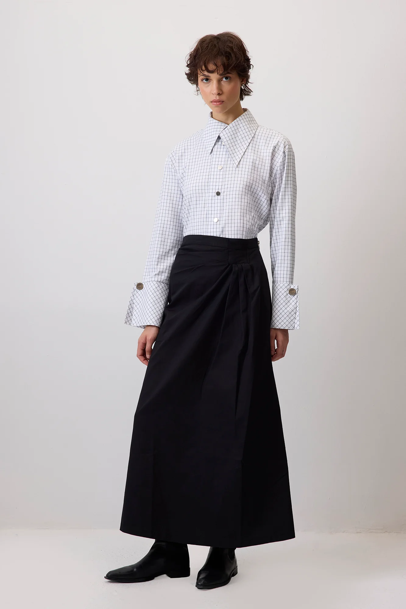 DRAPED GABARDINE SKIRT - Image 2