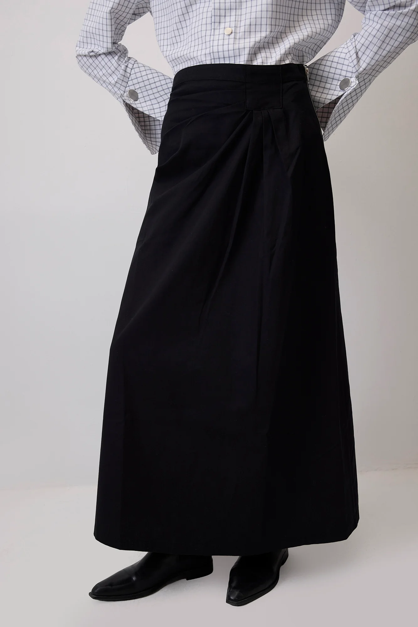 DRAPED GABARDINE SKIRT - Image 3