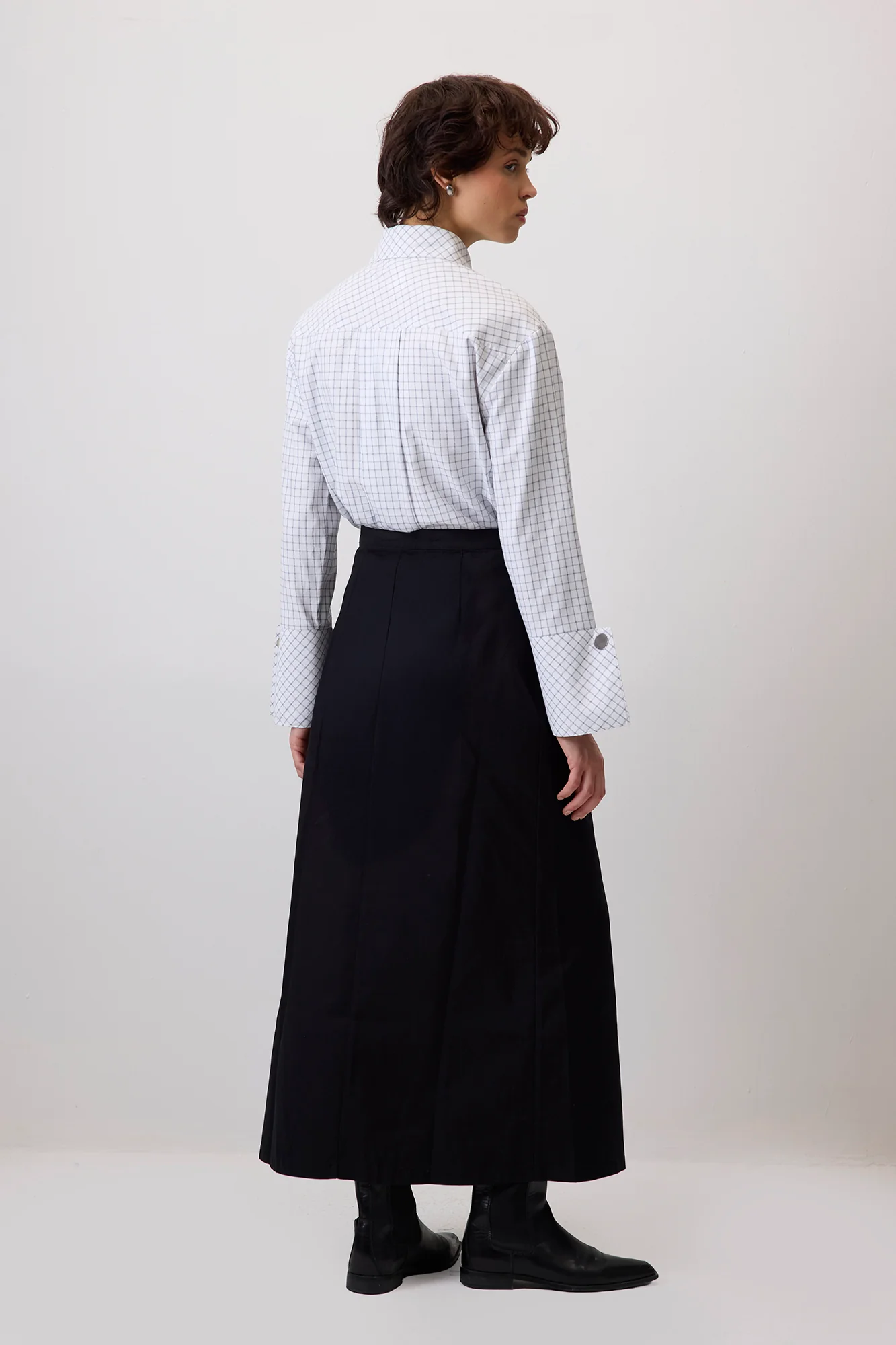 DRAPED GABARDINE SKIRT - Image 5