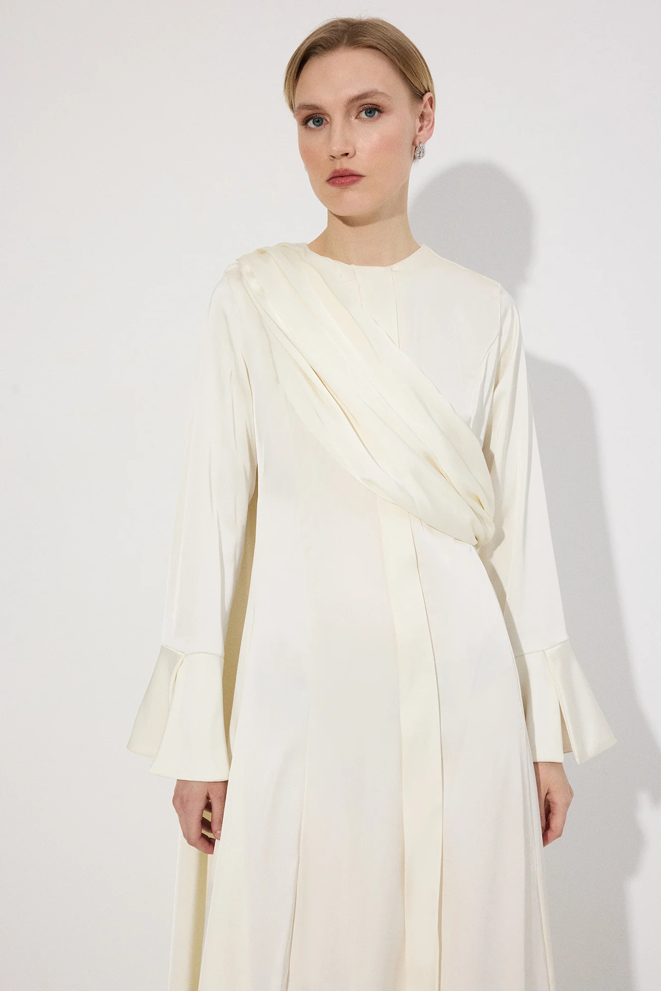 DRAPED SATIN SKIRT - Image 3