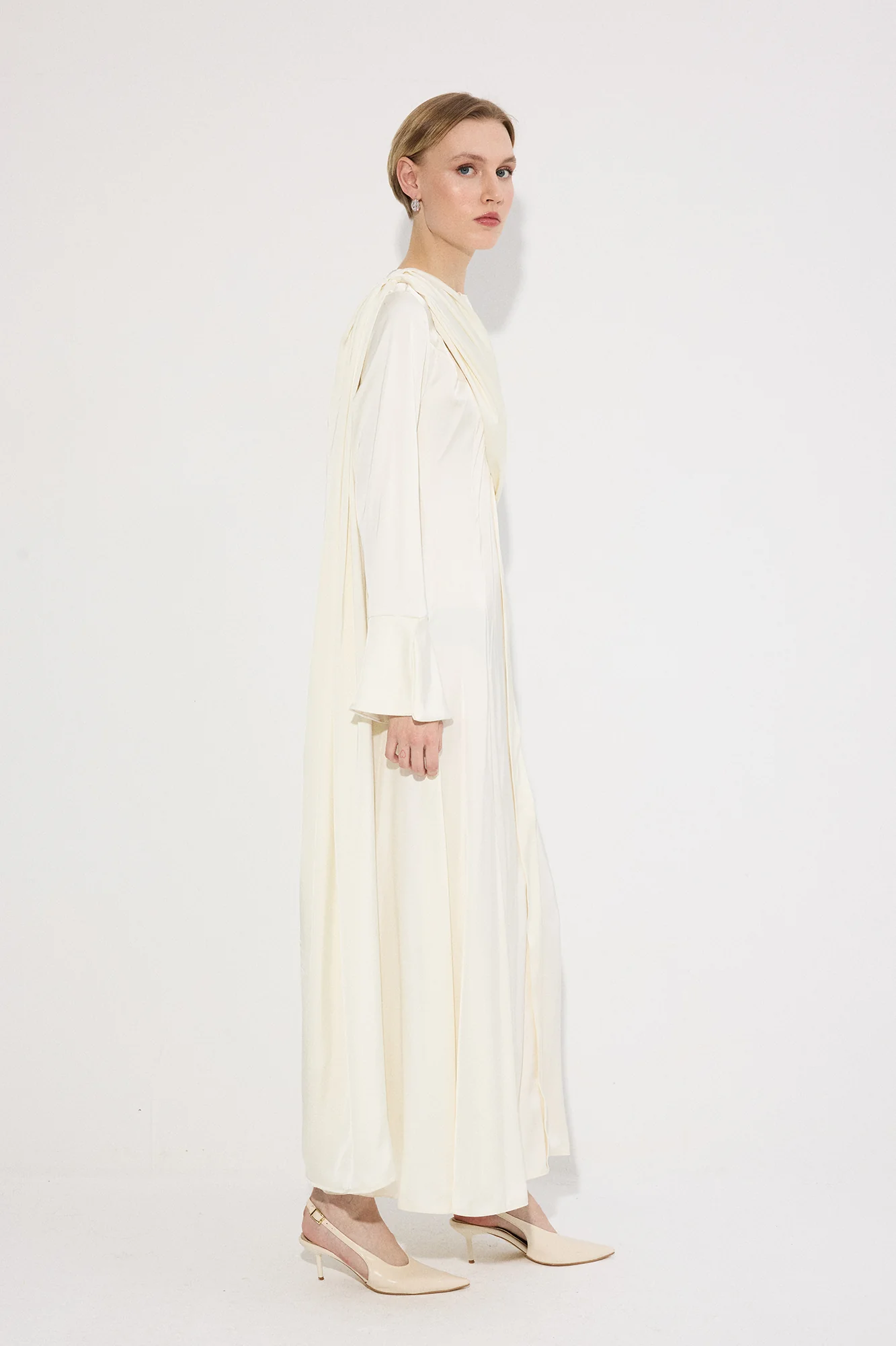 DRAPED SATIN SKIRT - Image 5