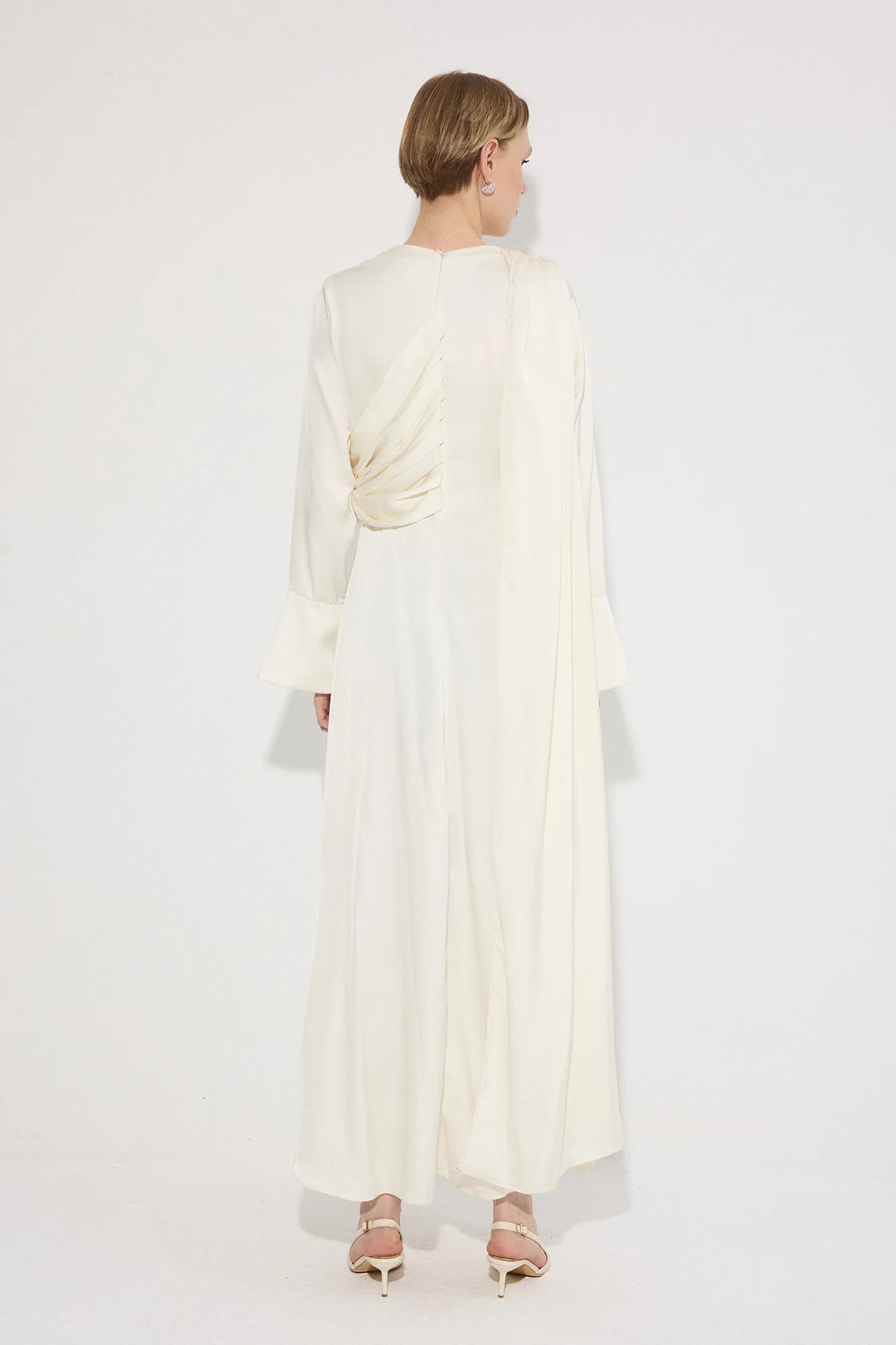 DRAPED SATIN SKIRT - Image 6