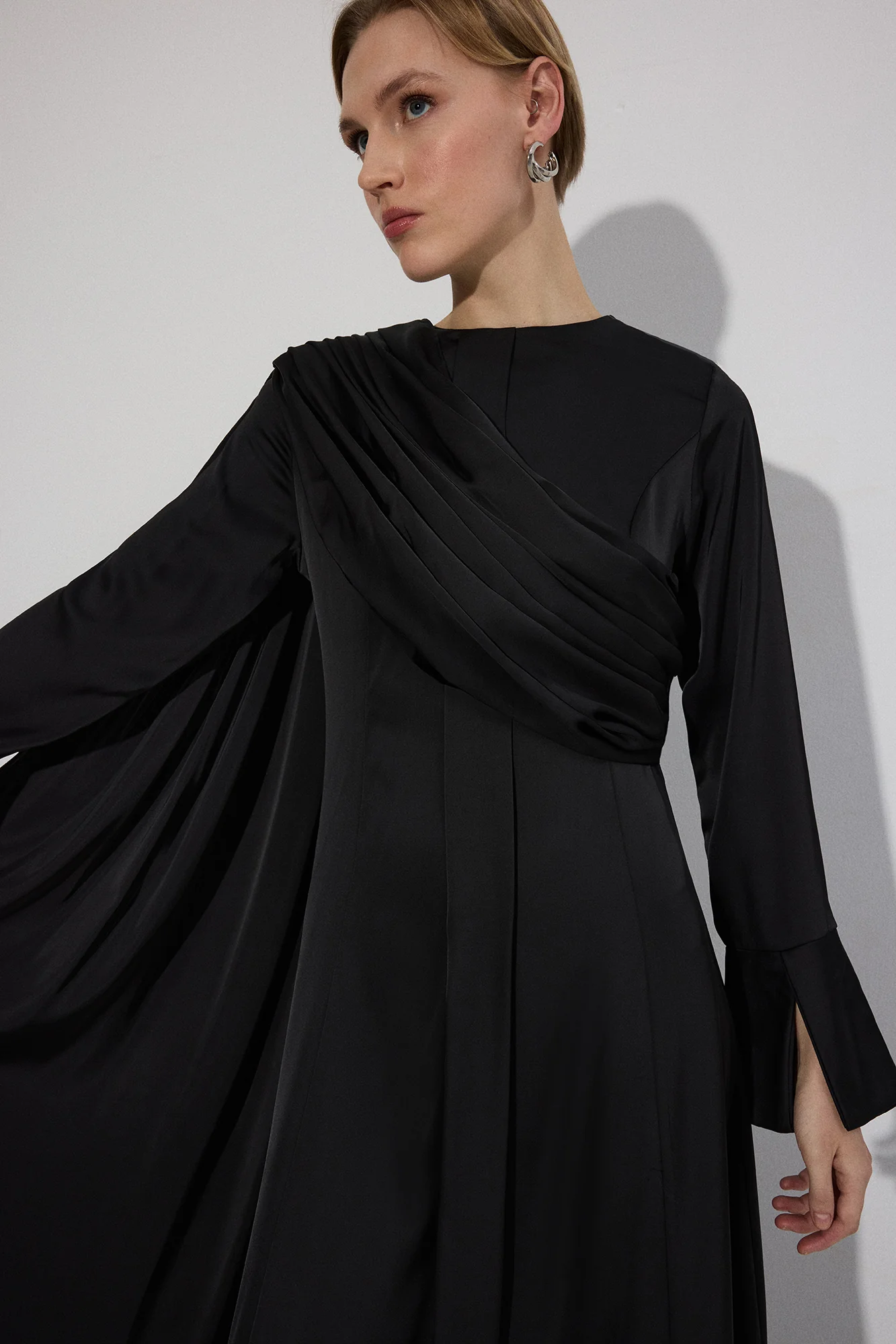 DRAPED SATIN SKIRT - Image 2