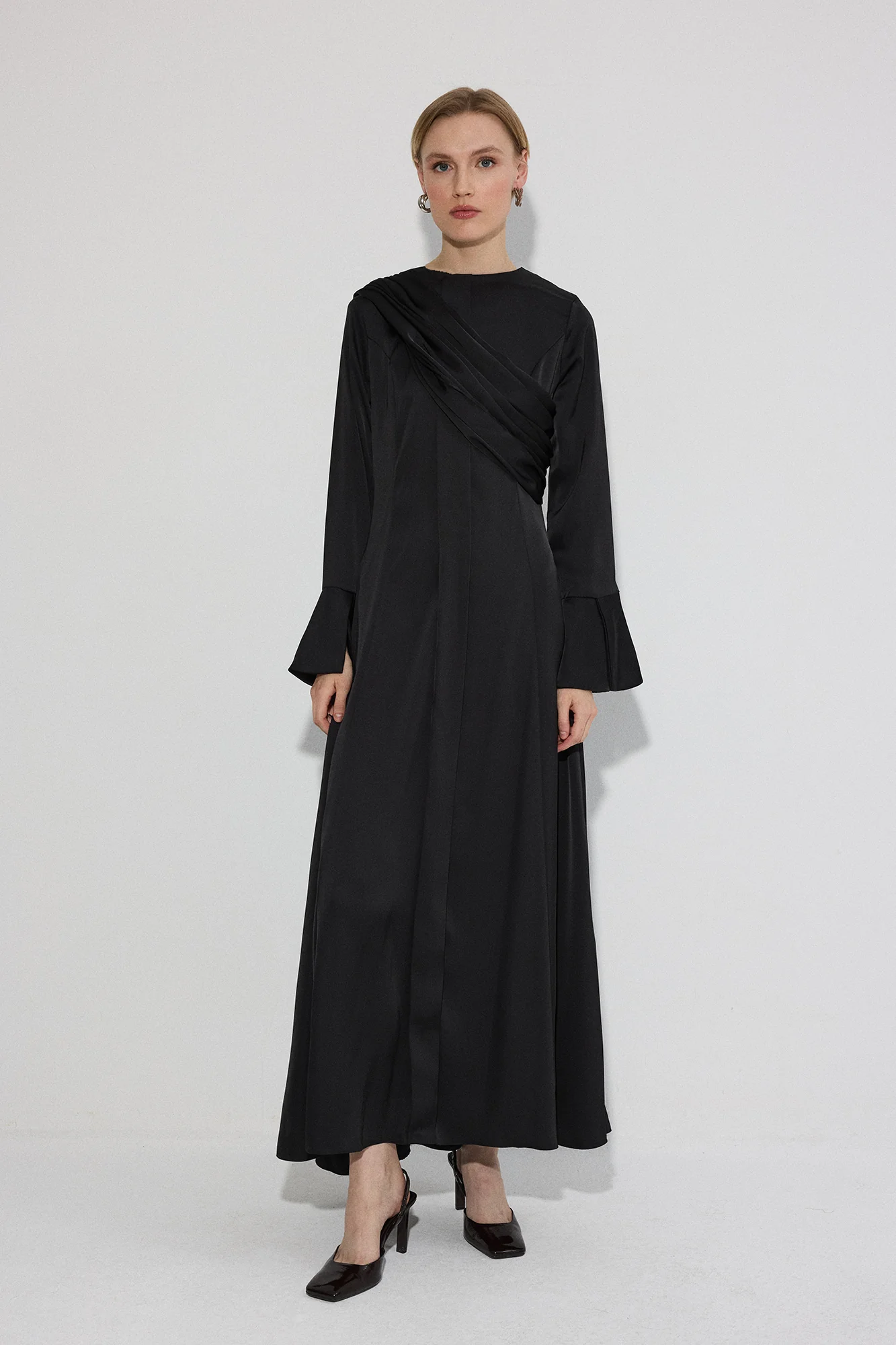 DRAPED SATIN SKIRT - Image 3