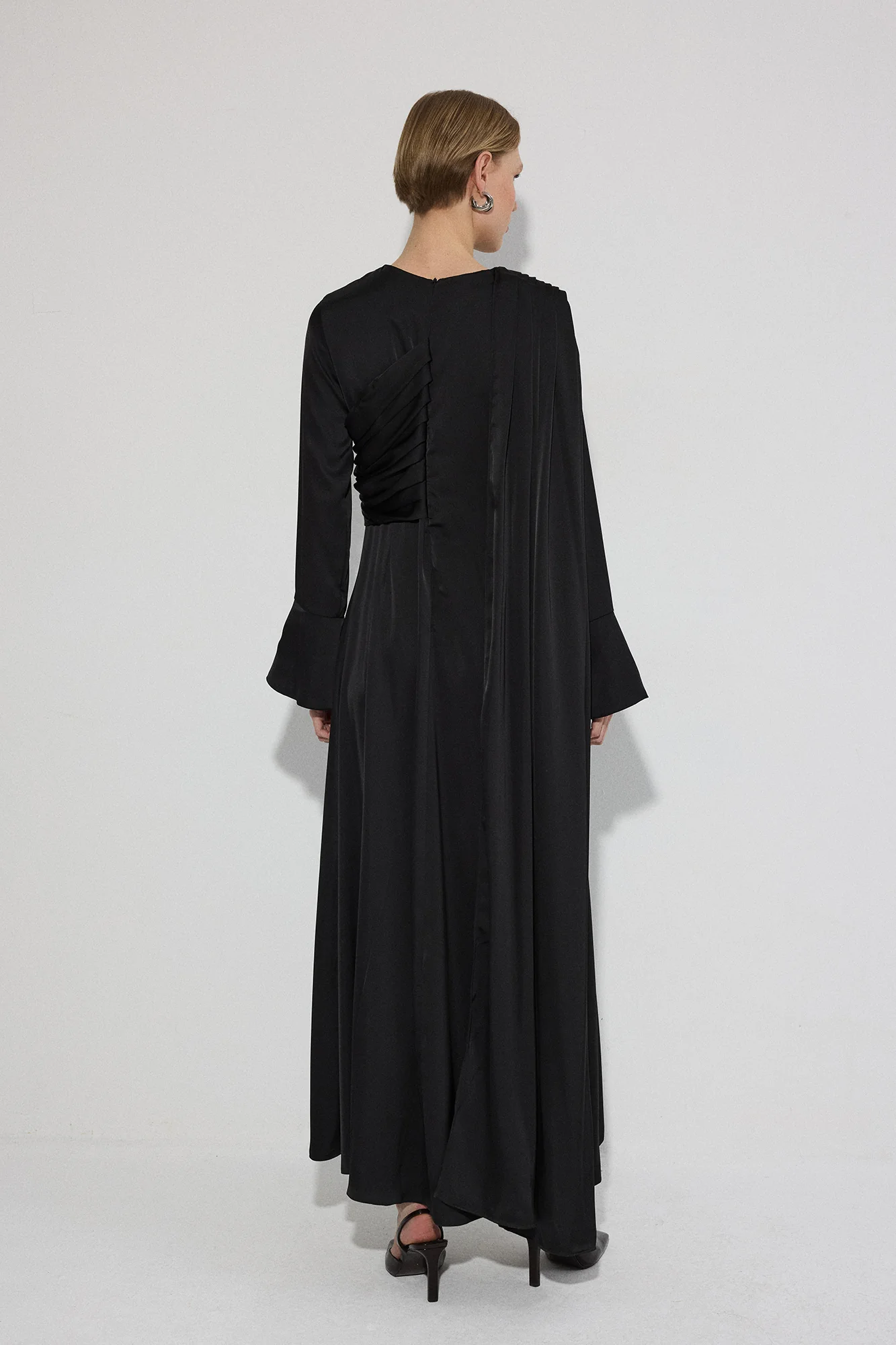 DRAPED SATIN SKIRT - Image 5