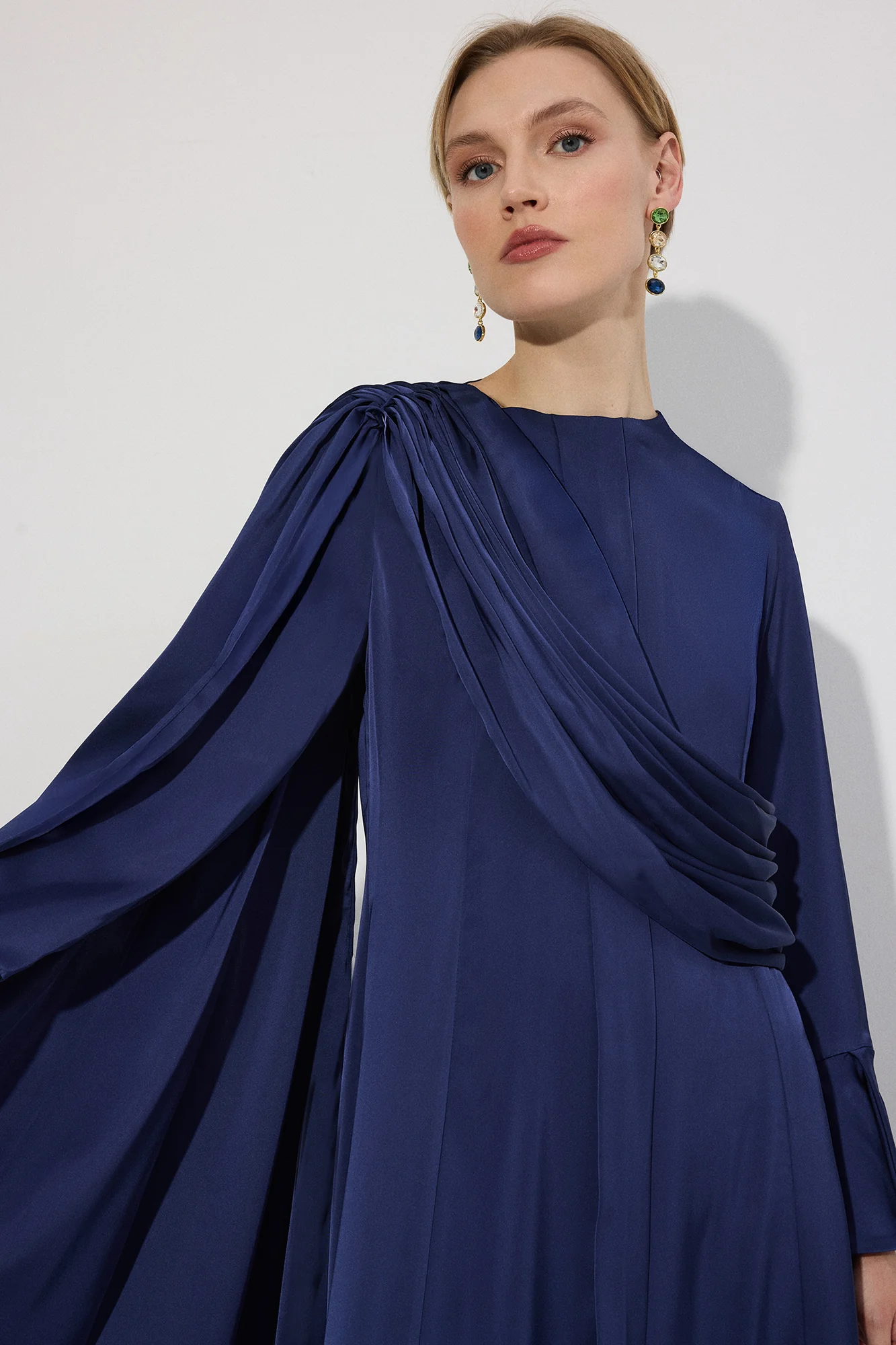 DRAPED SATIN SKIRT - Image 2