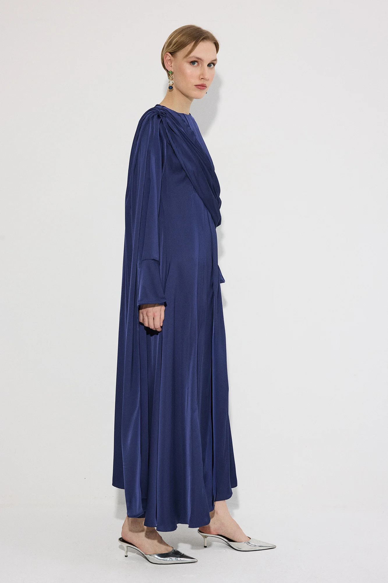 DRAPED SATIN SKIRT - Image 3