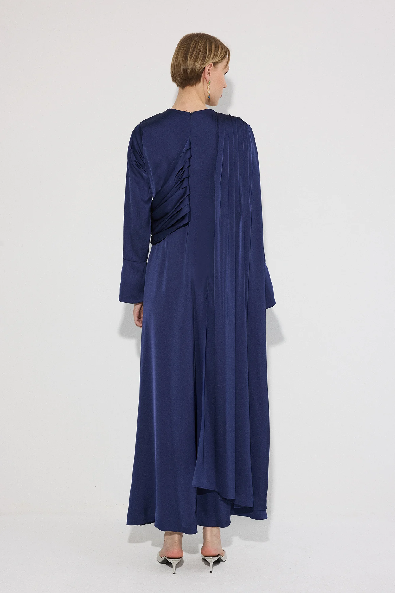 DRAPED SATIN SKIRT - Image 4