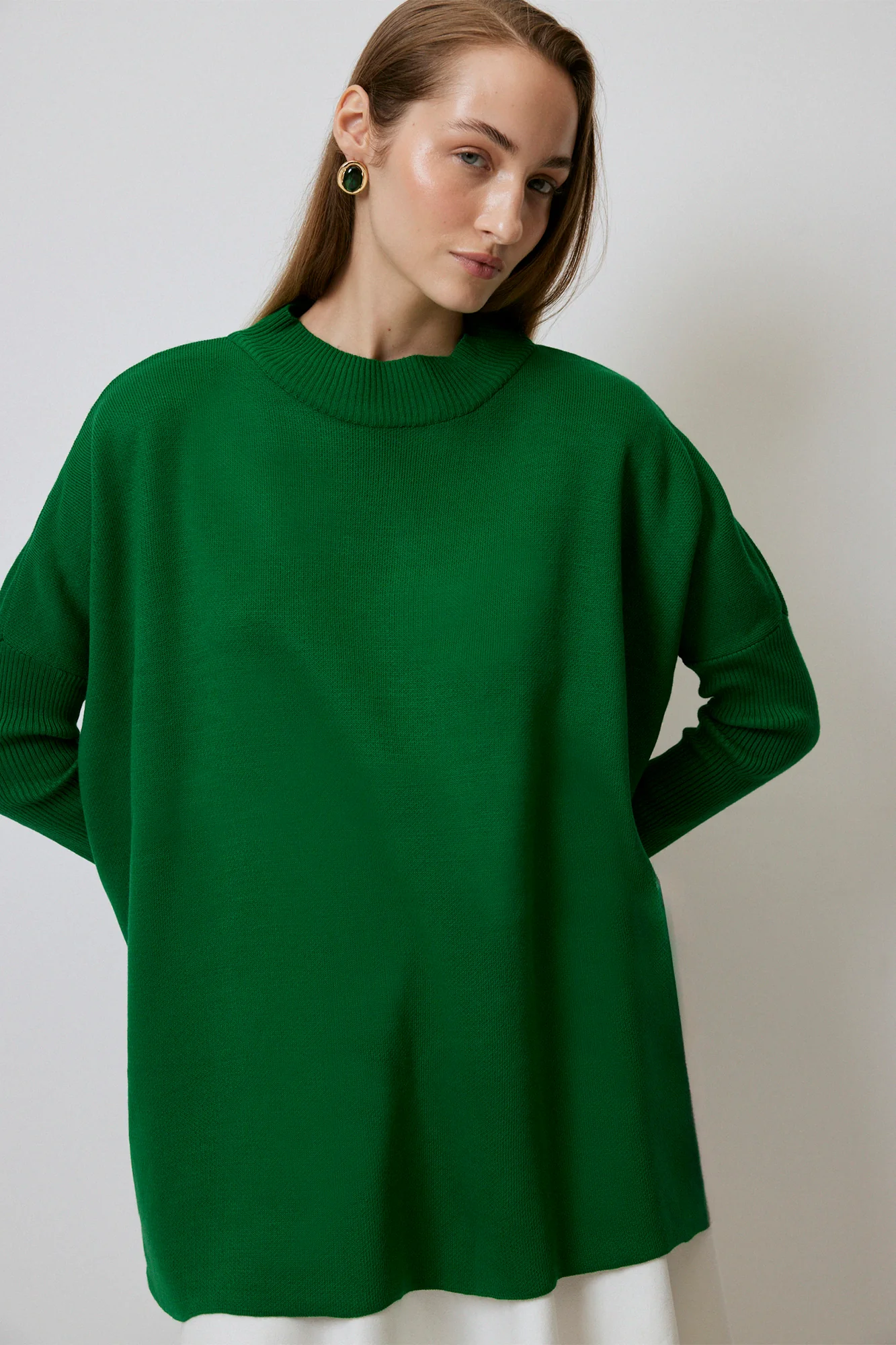 DROP SHOULDER KNIT TUNIC - Image 9