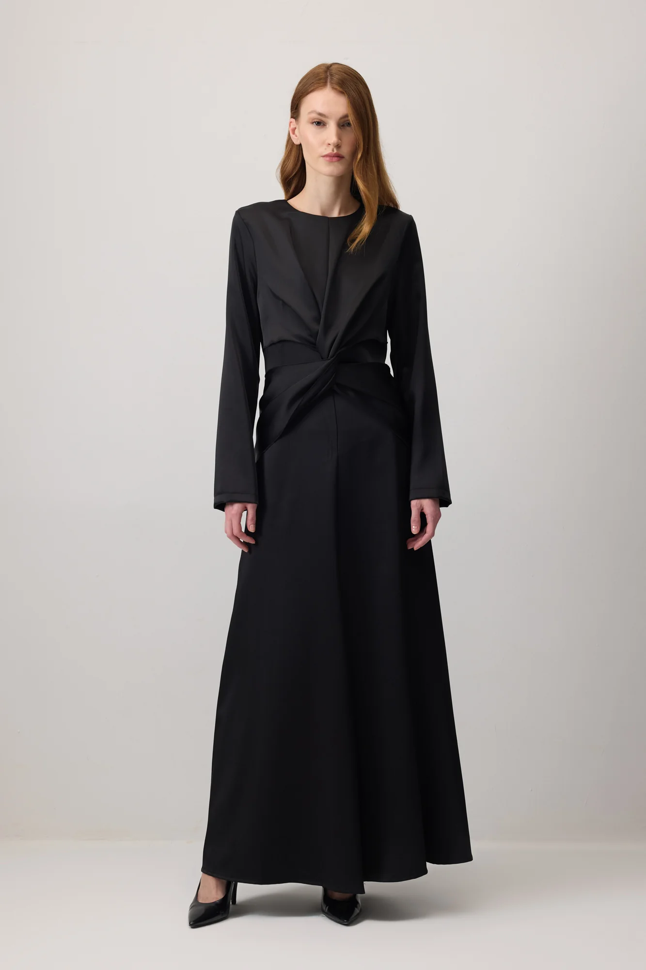 DROPED SATIN DRESS - Image 2