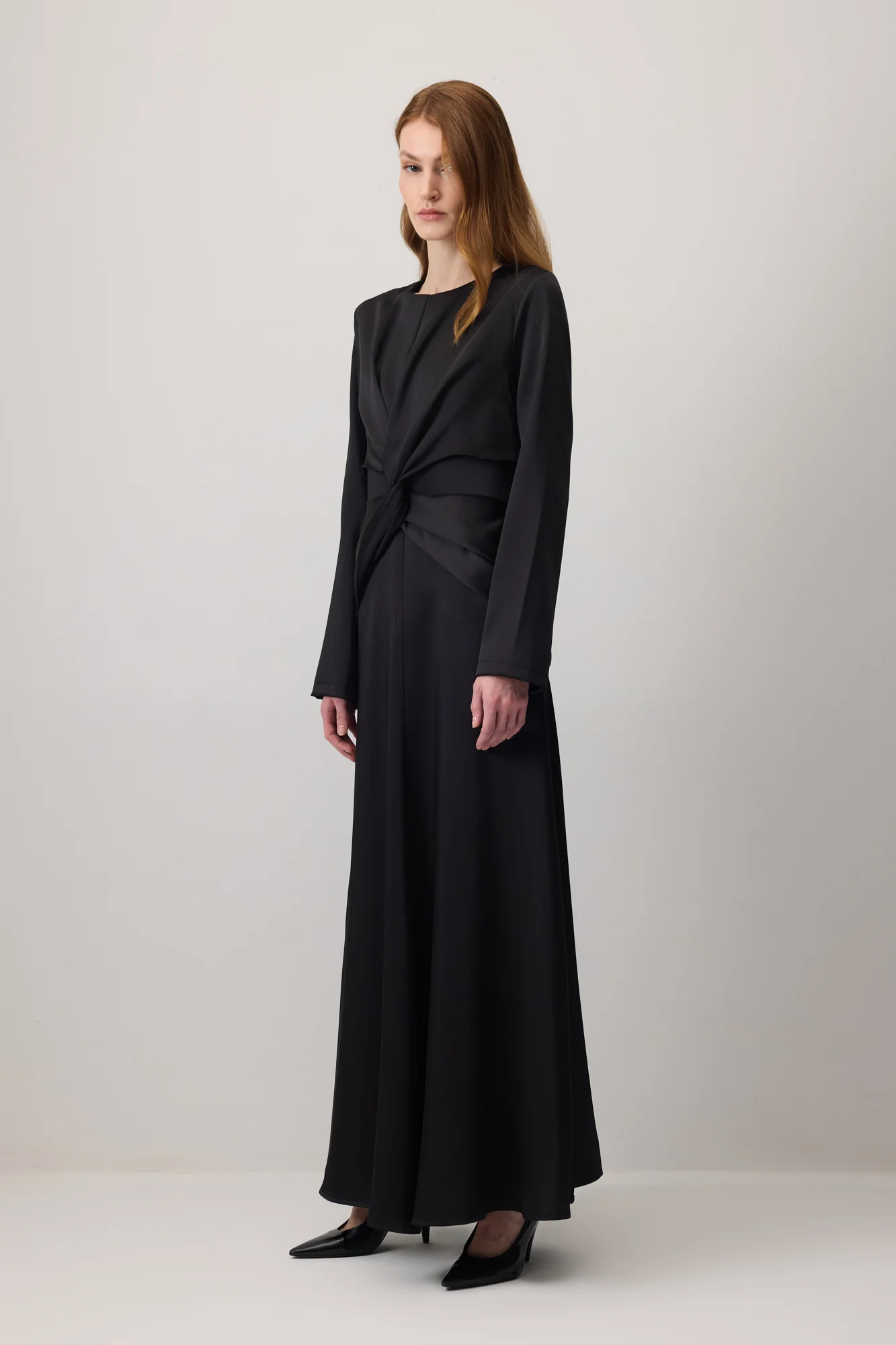 DROPED SATIN DRESS - Image 5
