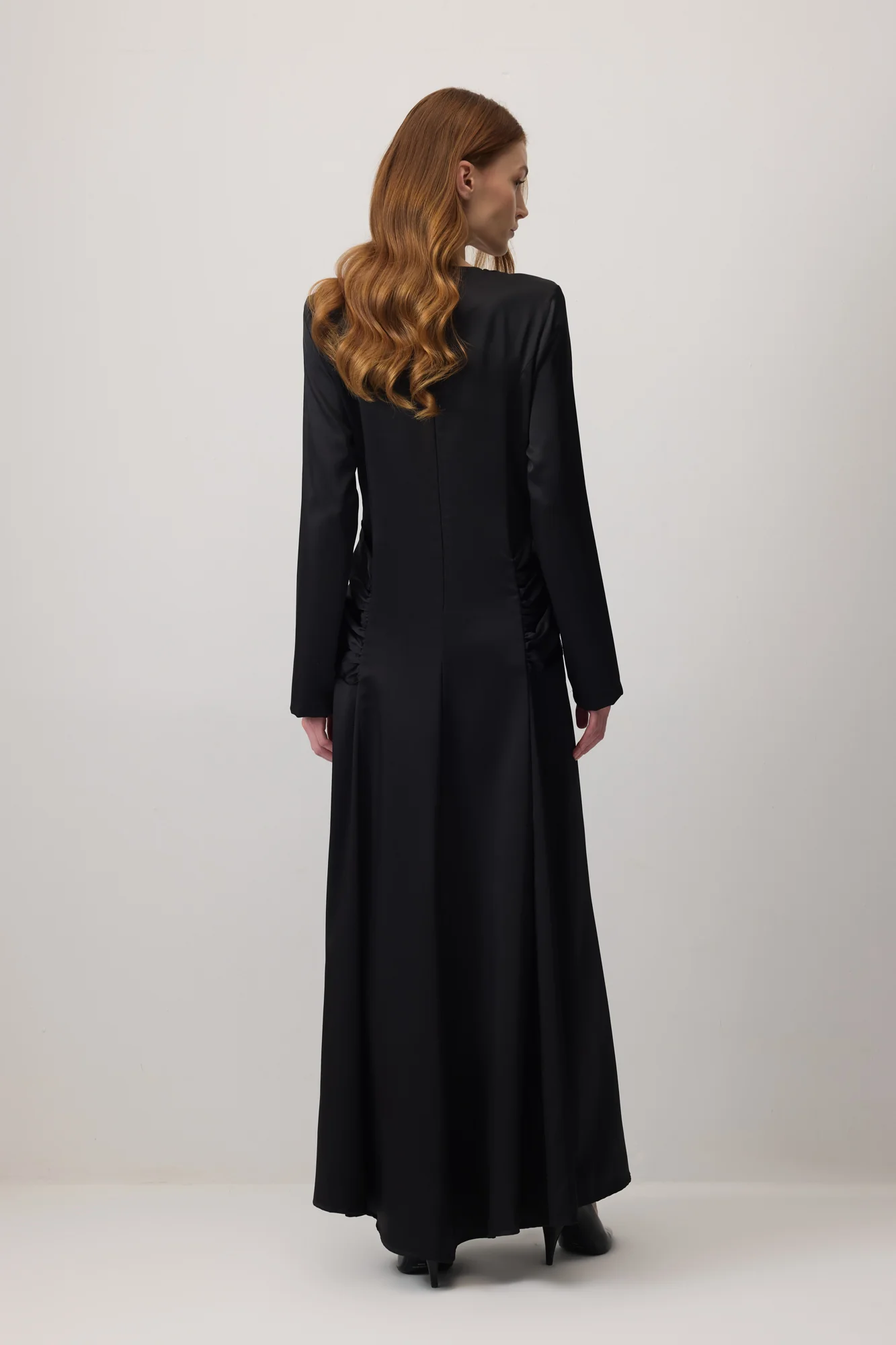 DROPED SATIN DRESS - Image 6
