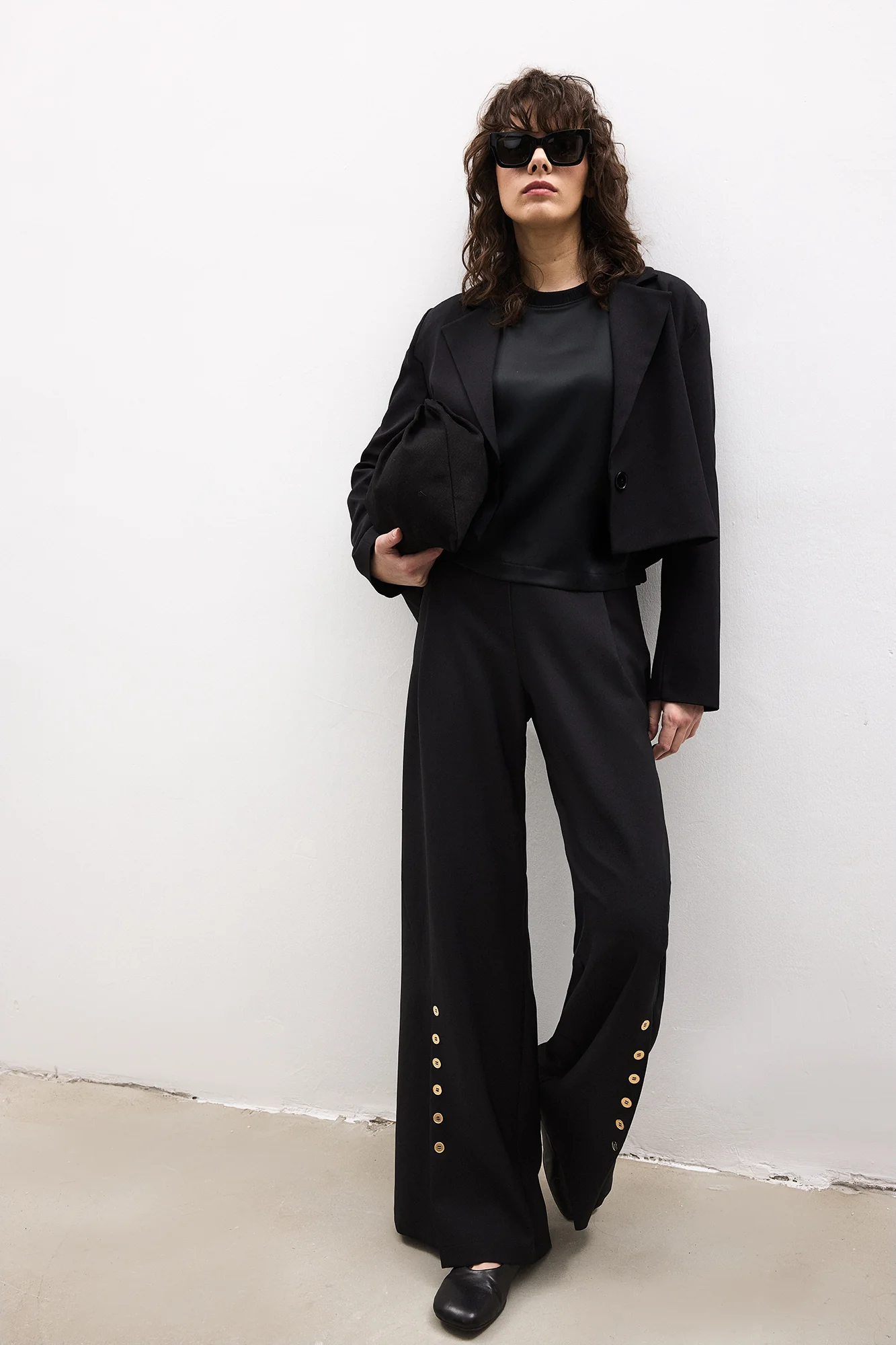 DÜĞME DETAYLI PANTOLON - Image 3