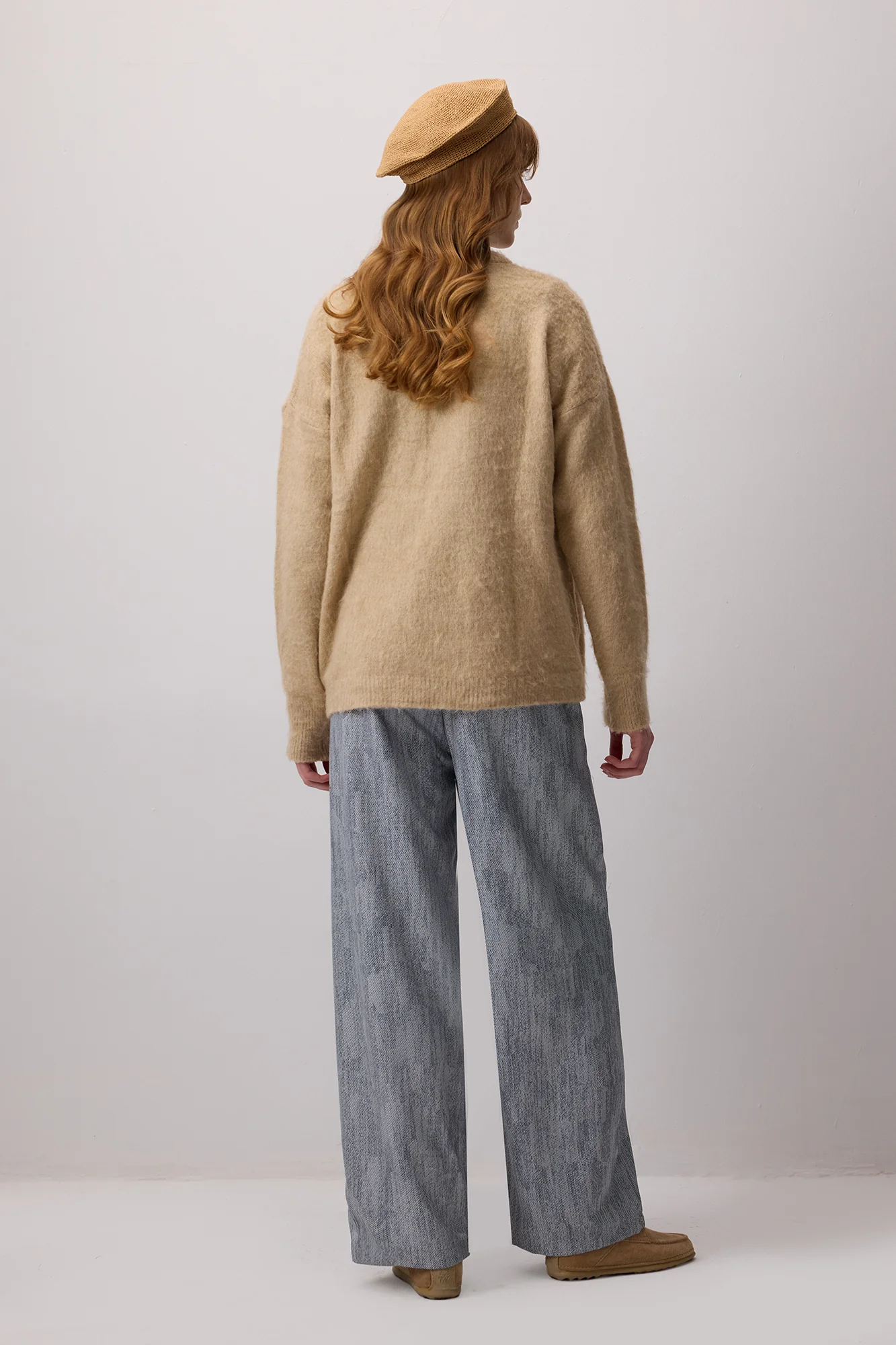 ELASTIC WAIST JACQUARD TROUSERS - Image 5