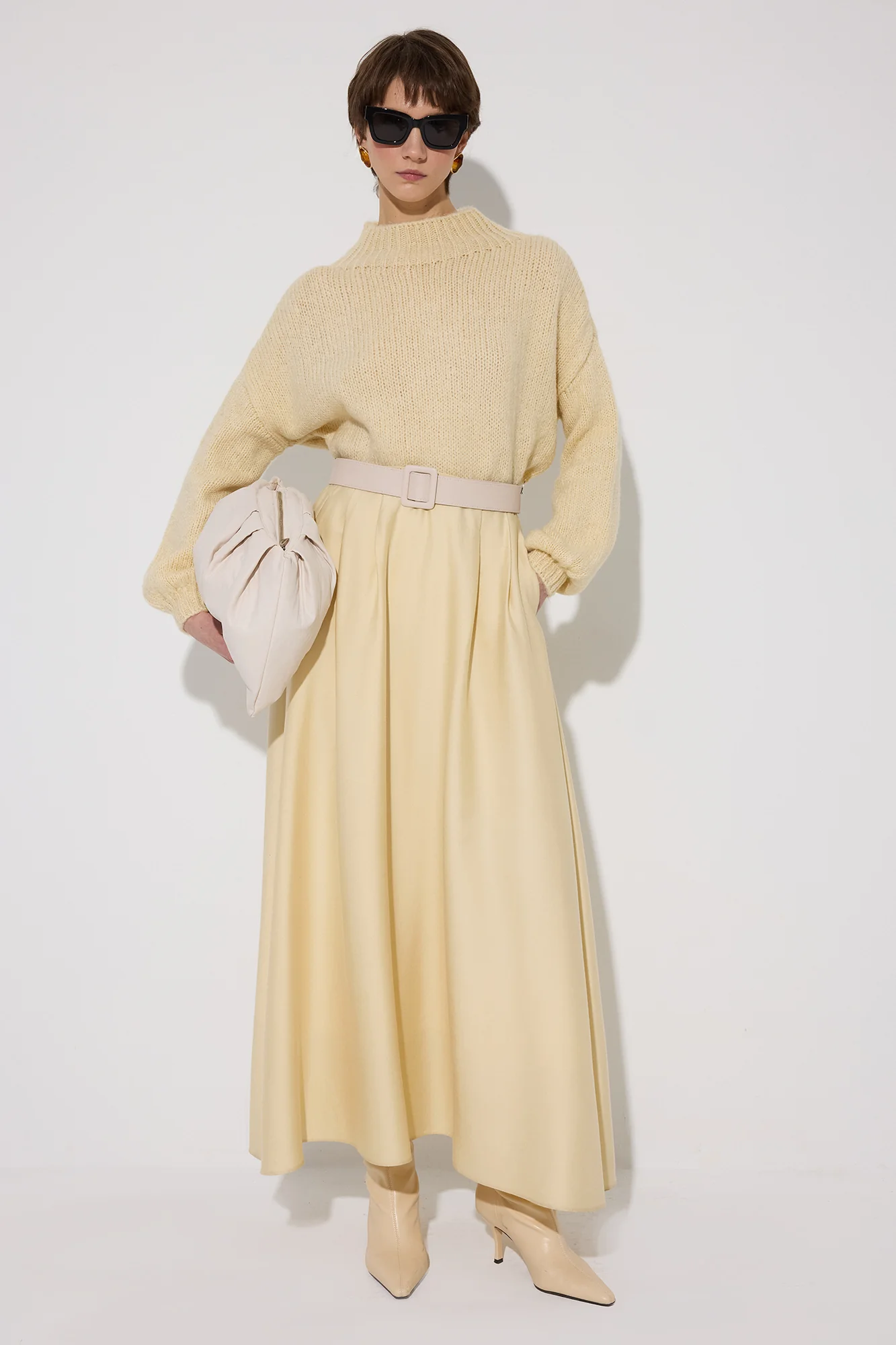 SPECIAL TEXTURED SKIRT WITH ELASTIC WAISTBAND - Image 2