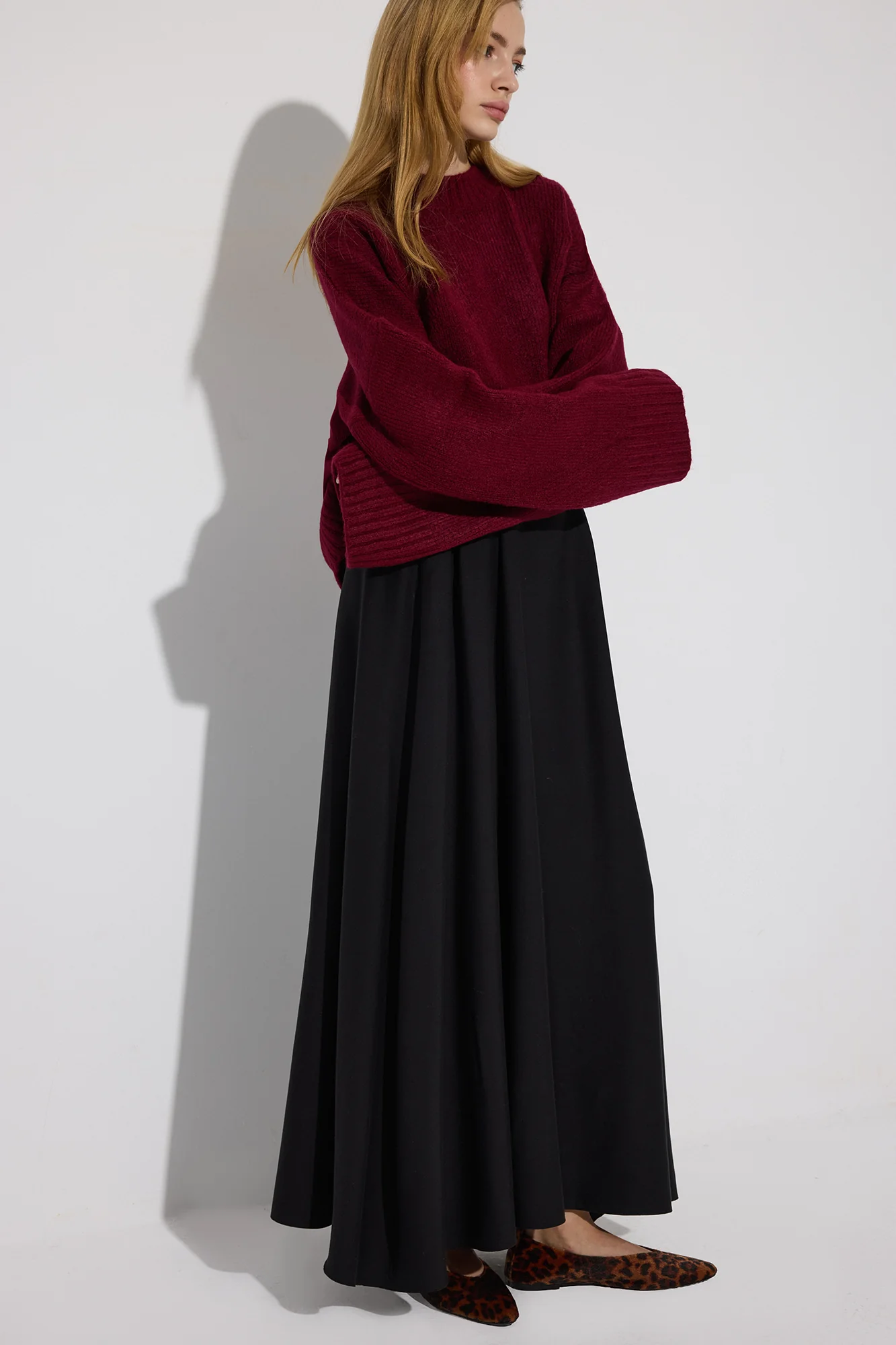 SPECIAL TEXTURED SKIRT WITH ELASTIC WAISTBAND - Image 4