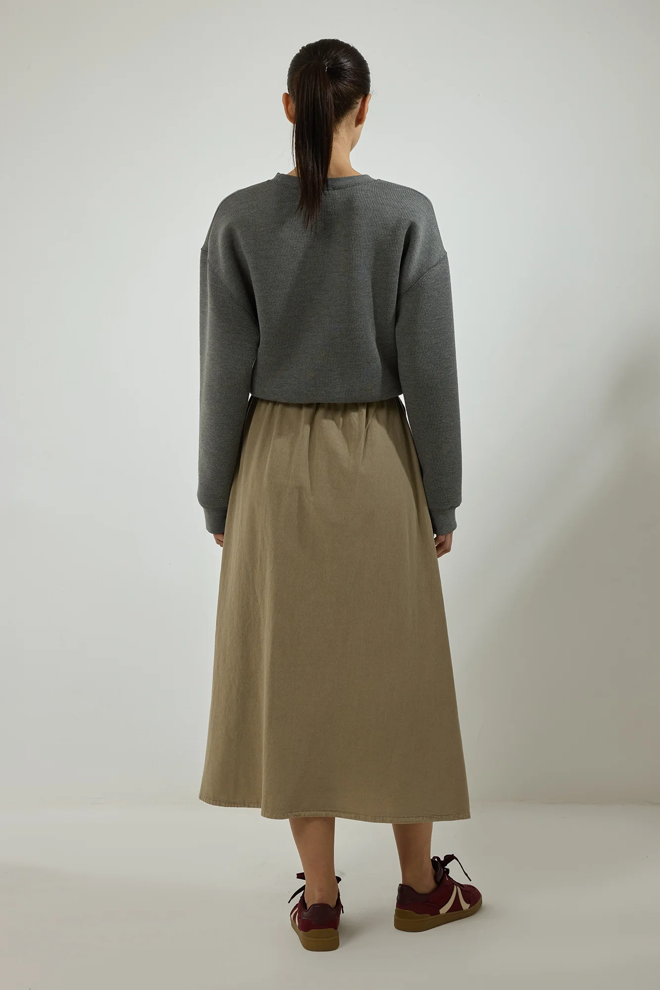 ELASTIC WAIST SKIRT WITH POCKETS - Image 4