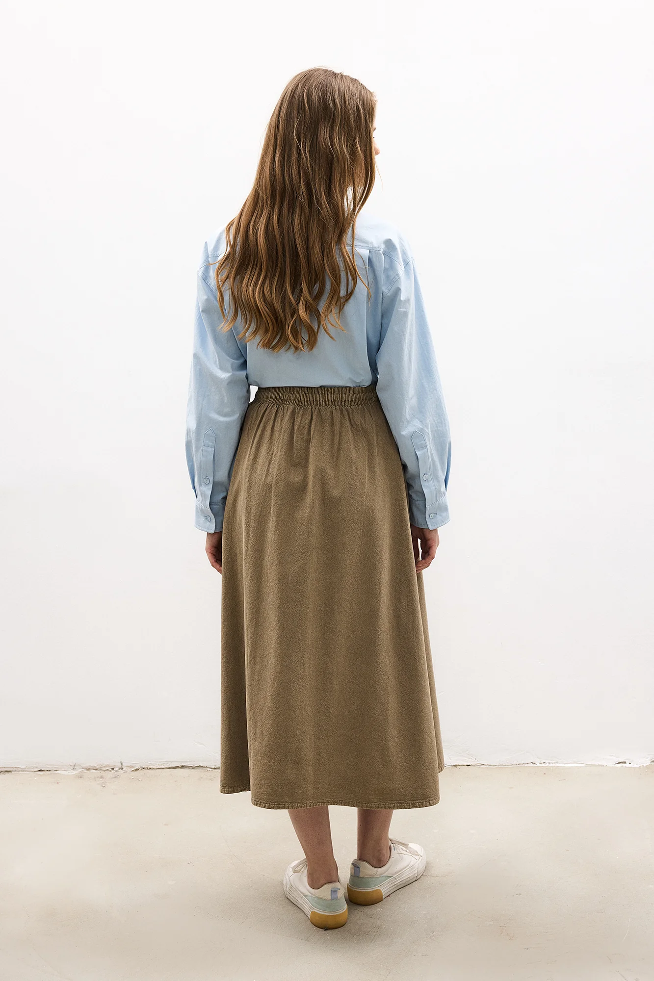 ELASTIC WAIST SKIRT WITH POCKETS - Image 5