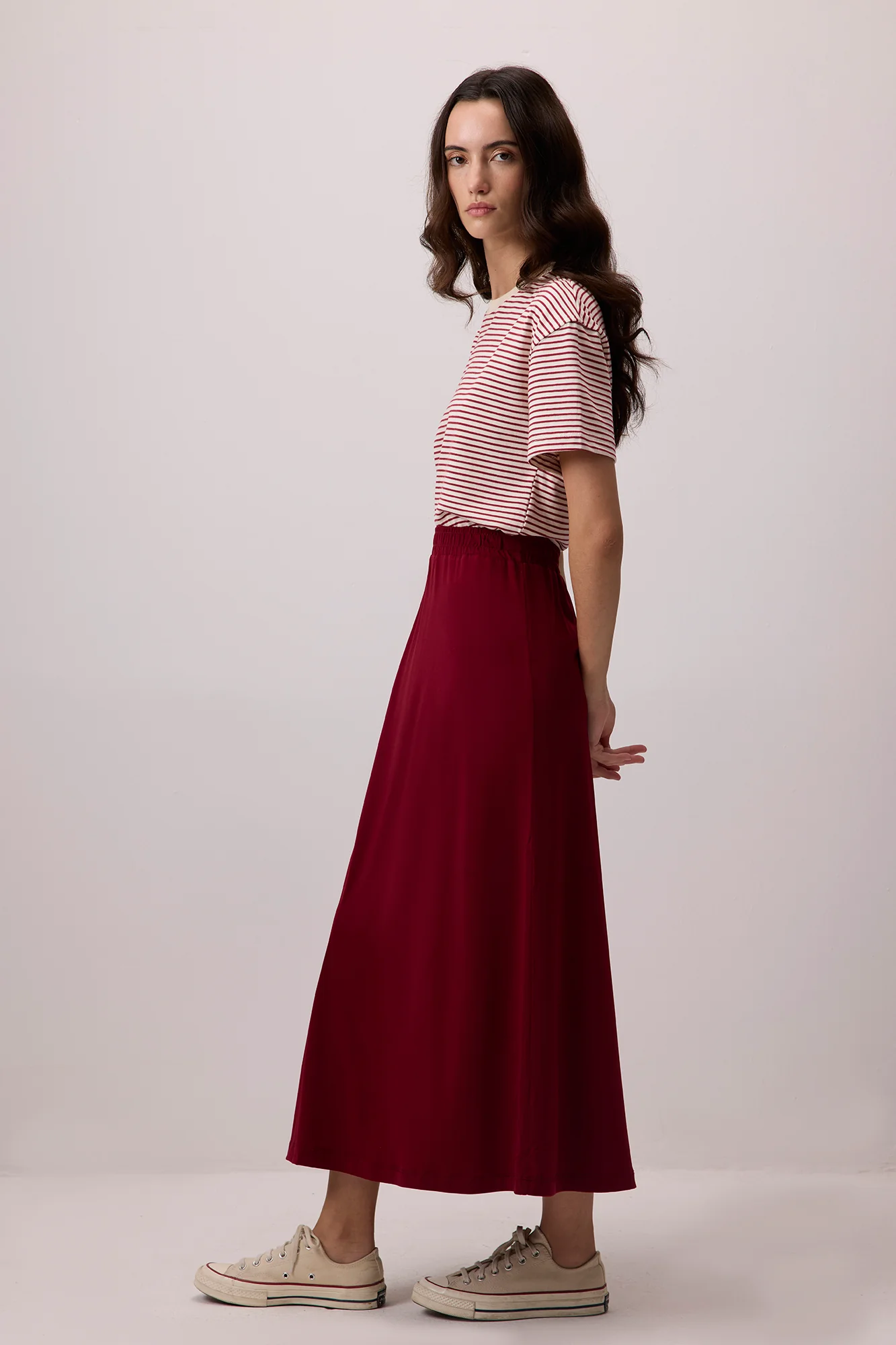 ELASTIC WAISTED BASIC SKIRT - Image 4